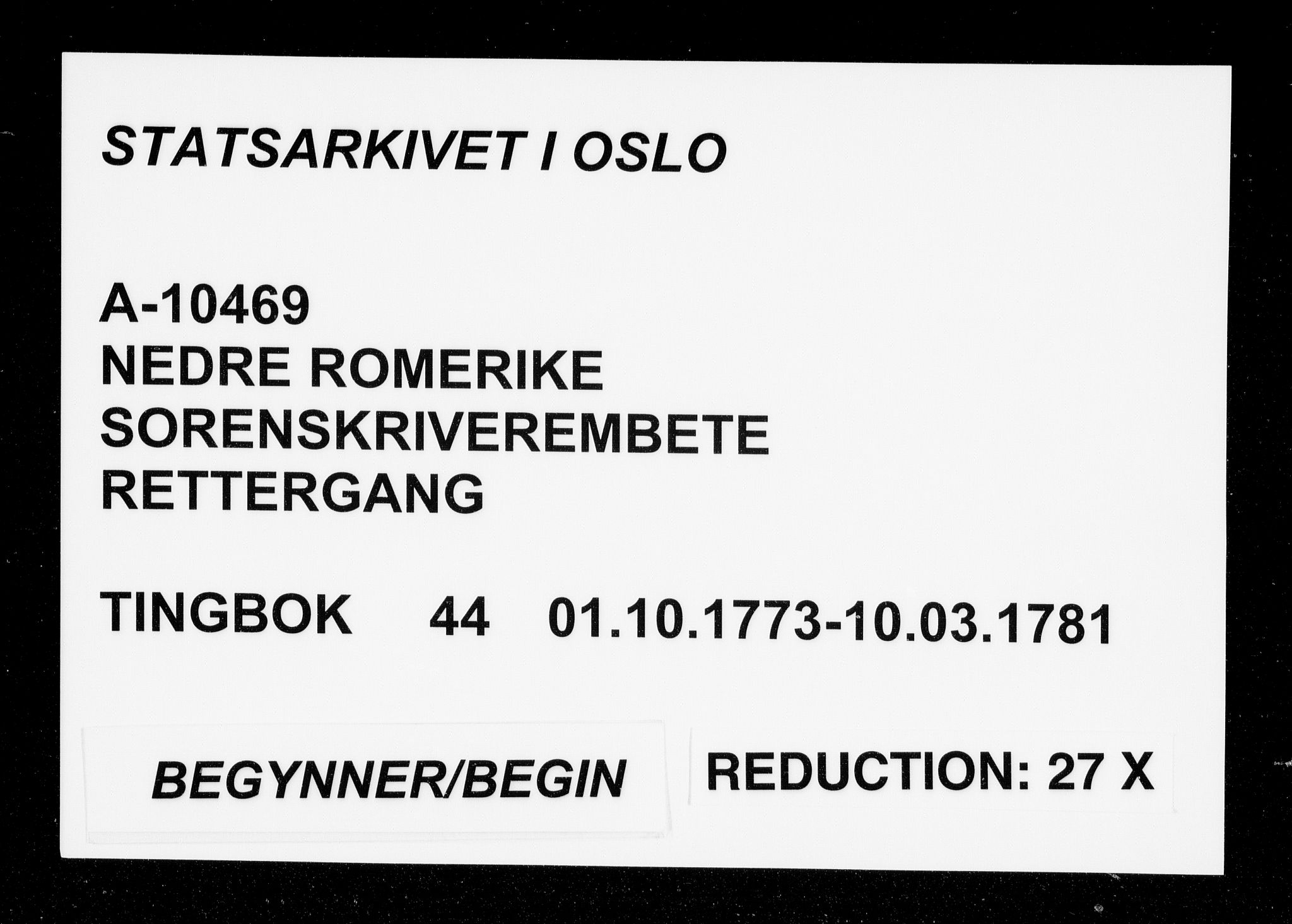 Nedre Romerike sorenskriveri, SAO/A-10469/F/Fb/L0044: Tingbok, 1773-1781