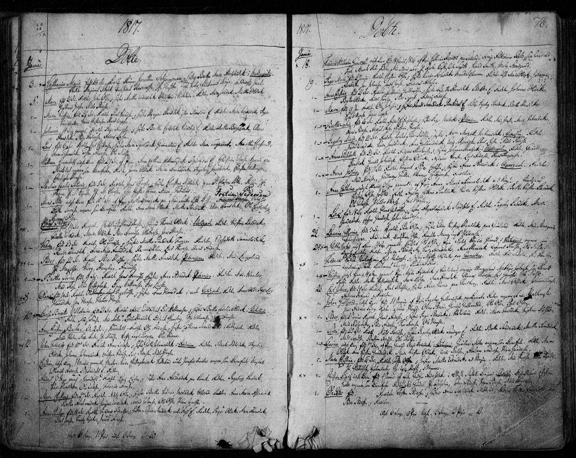 Aker prestekontor kirkebøker, SAO/A-10861/F/L0011: Parish register (official) no. 11, 1810-1819, p. 76