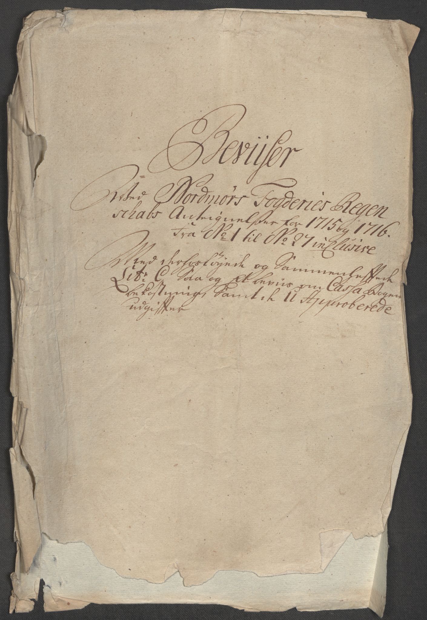 Rentekammeret inntil 1814, Reviderte regnskaper, Fogderegnskap, RA/EA-4092/R56/L3749: Fogderegnskap Nordmøre, 1716, p. 259