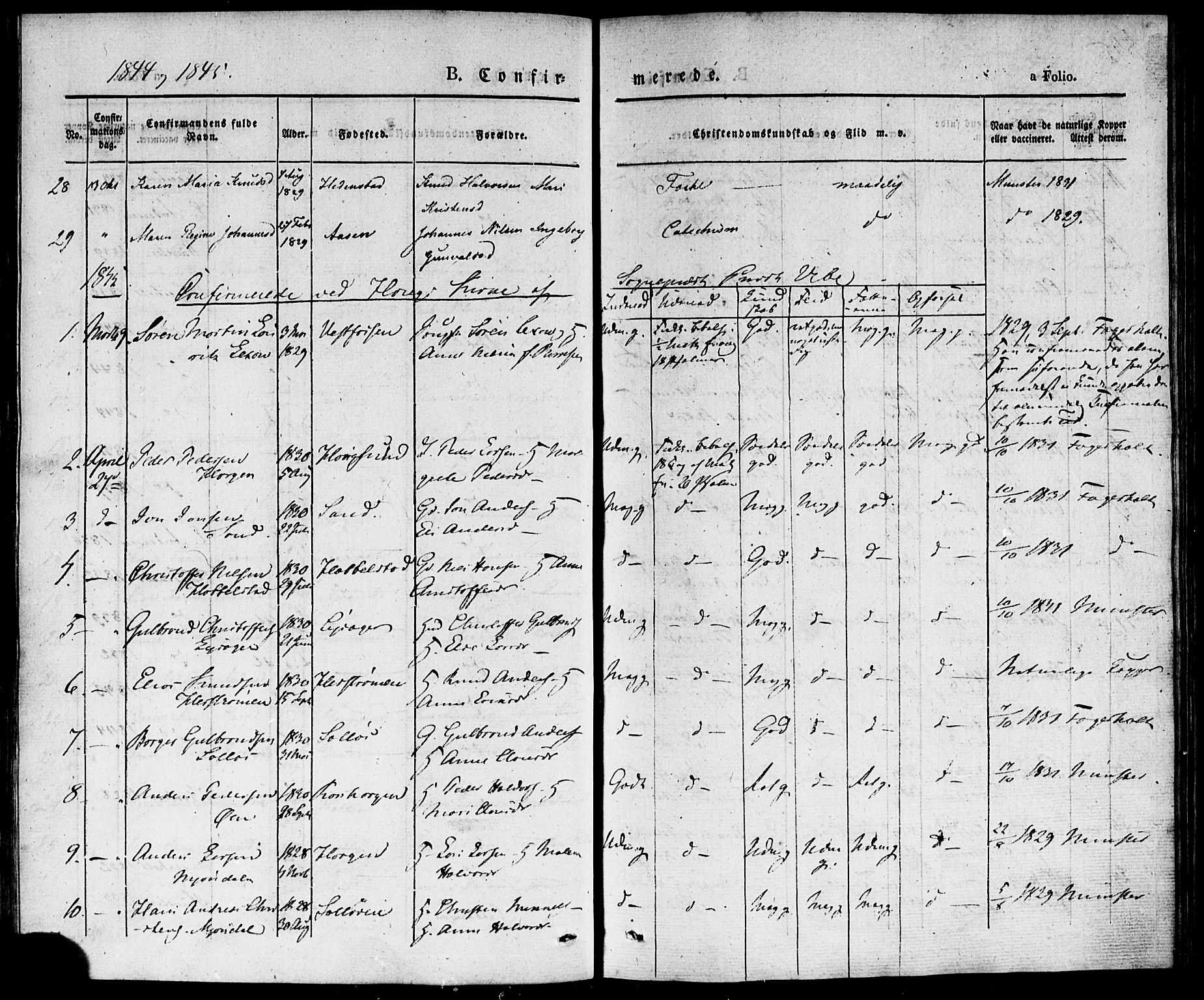 Eiker kirkebøker, AV/SAKO-A-4/F/Fa/L0013b: Parish register (official) no. I 13B, 1840-1845