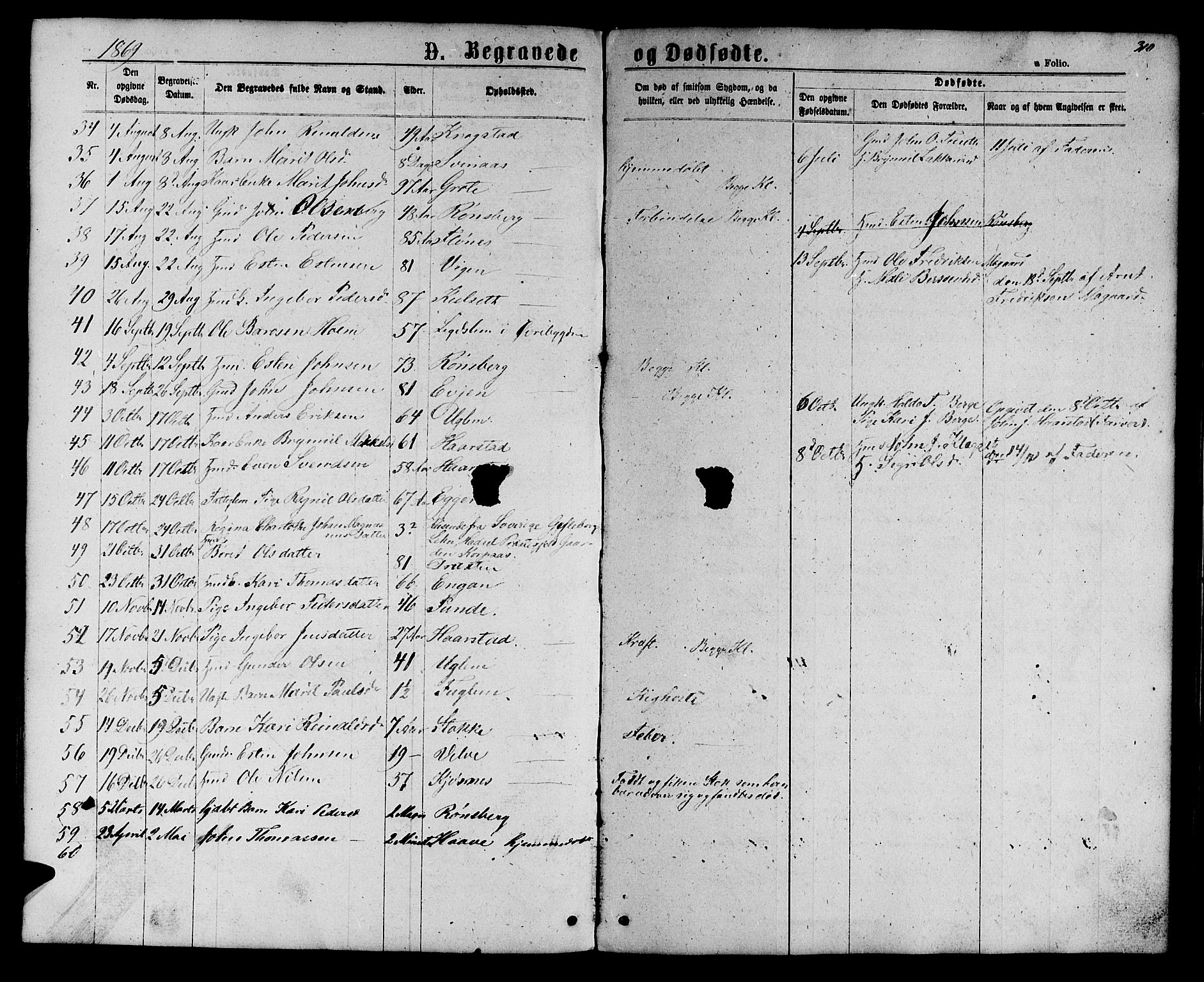 Ministerialprotokoller, klokkerbøker og fødselsregistre - Sør-Trøndelag, SAT/A-1456/695/L1156: Parish register (copy) no. 695C07, 1869-1888, p. 310