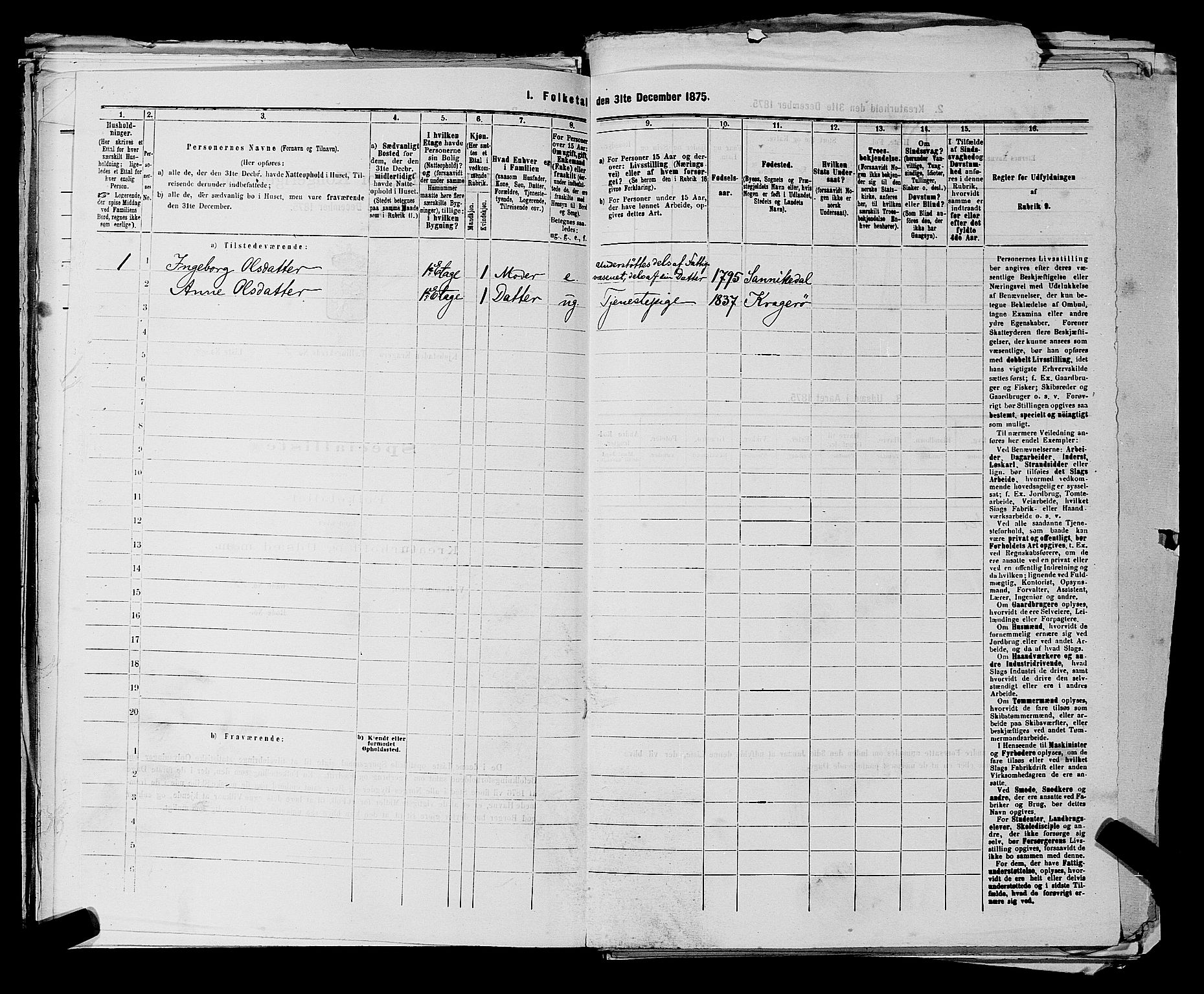 SAKO, 1875 census for 0801P Kragerø, 1875, p. 125