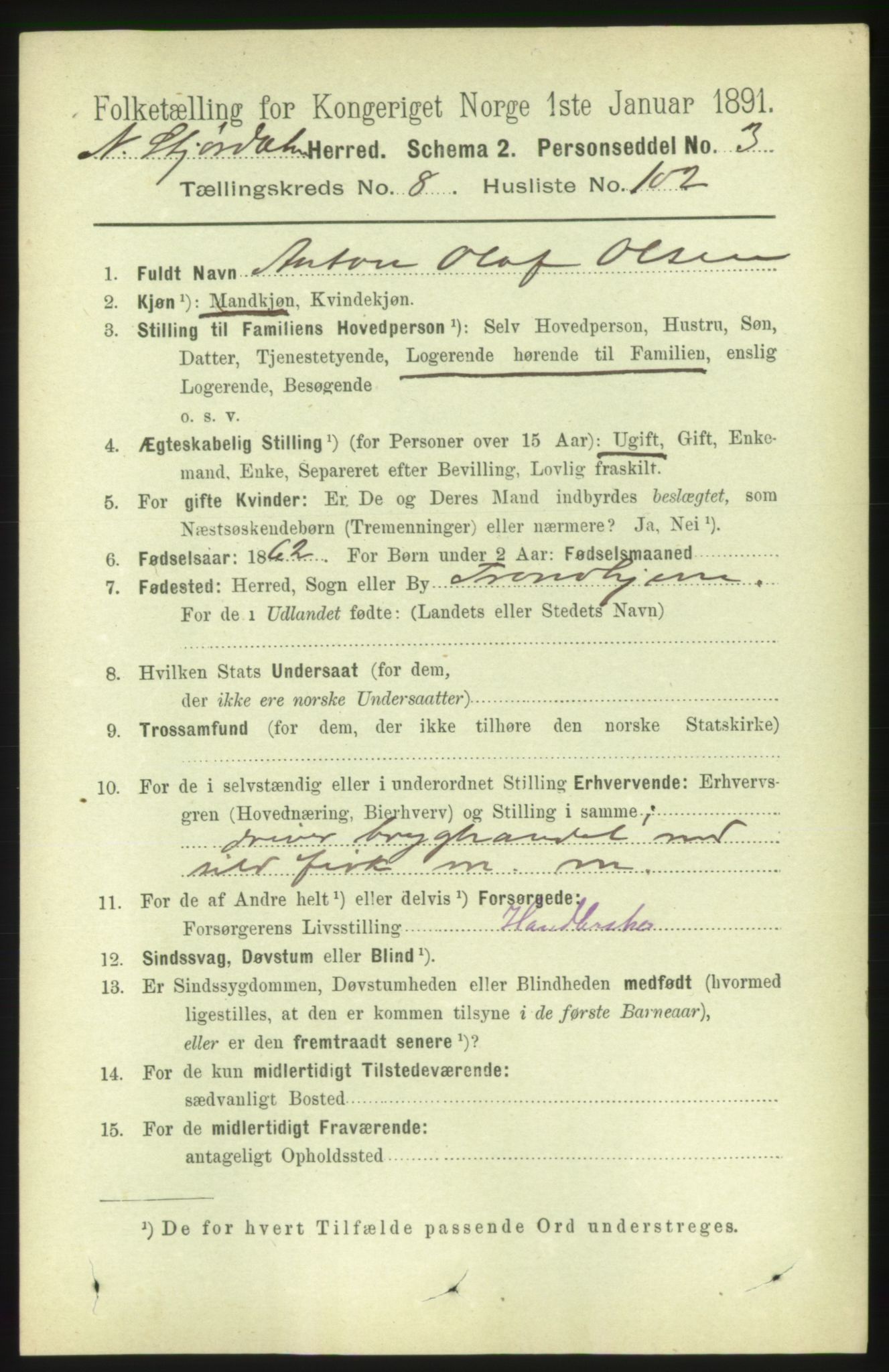 RA, 1891 census for 1714 Nedre Stjørdal, 1891, p. 4514