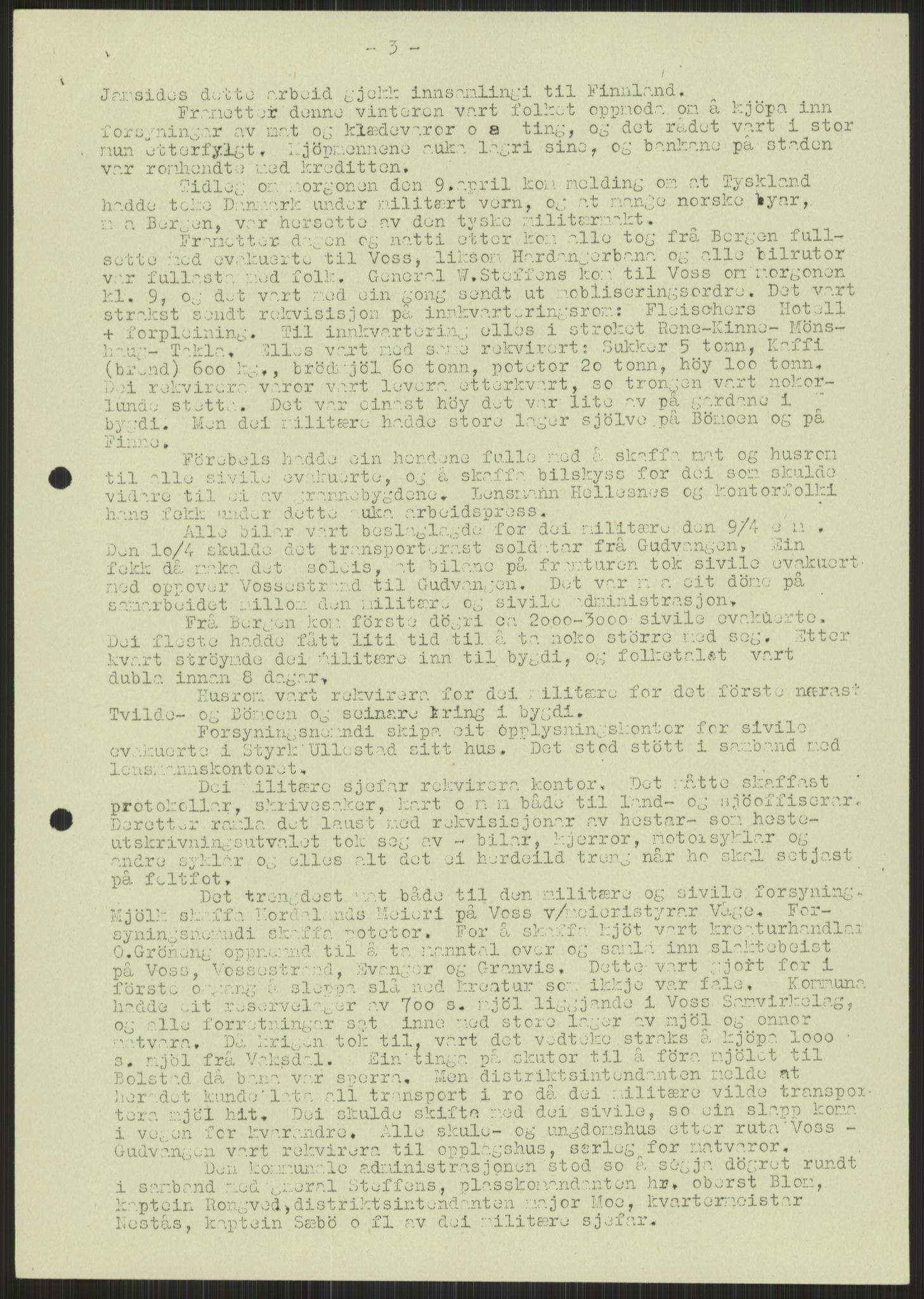 Forsvaret, Forsvarets krigshistoriske avdeling, AV/RA-RAFA-2017/Y/Ya/L0015: II-C-11-31 - Fylkesmenn.  Rapporter om krigsbegivenhetene 1940., 1940, p. 460