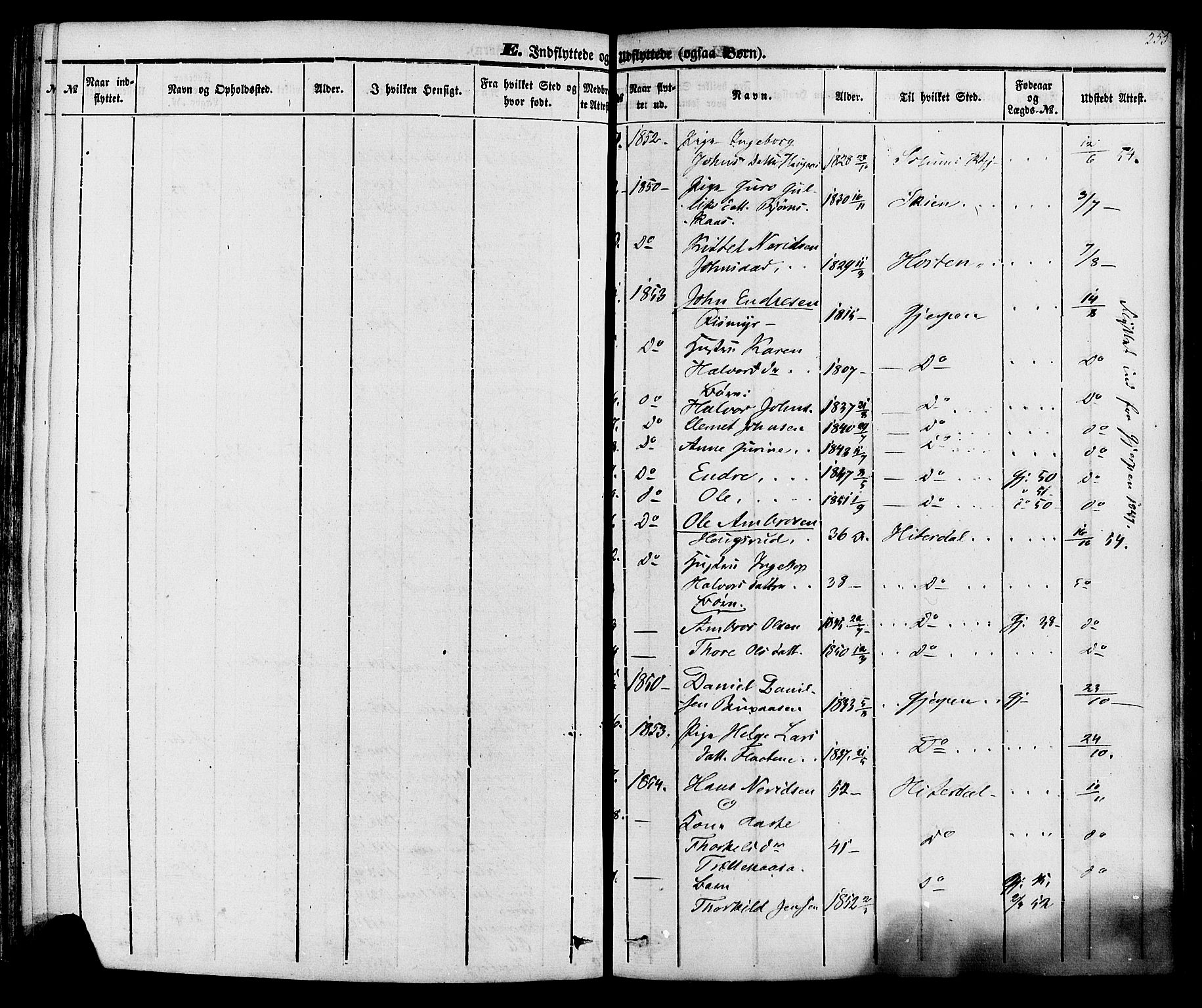 Sauherad kirkebøker, SAKO/A-298/F/Fa/L0007: Parish register (official) no. I 7, 1851-1873, p. 255
