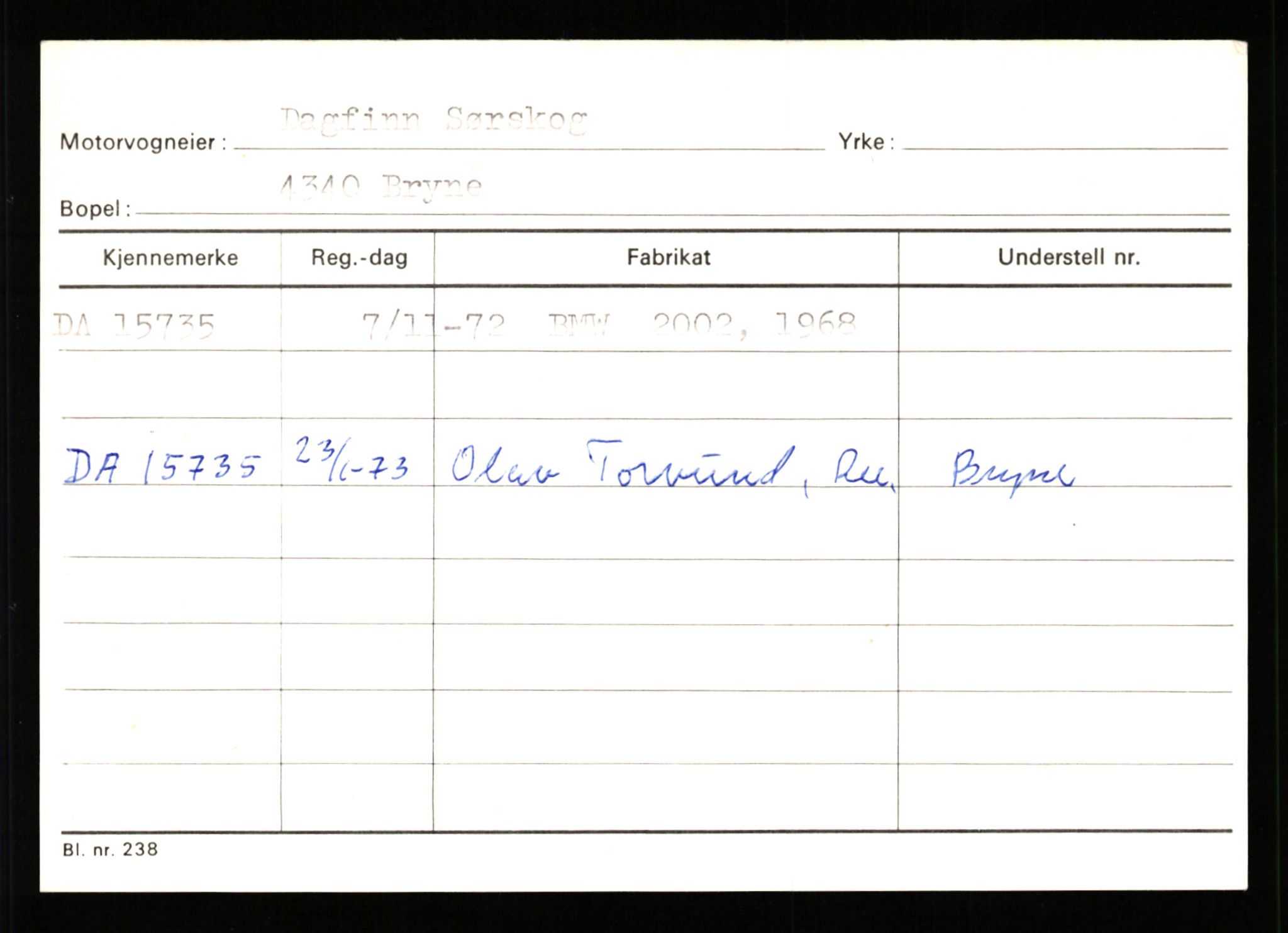 Stavanger trafikkstasjon, AV/SAST-A-101942/0/G/L0004: Registreringsnummer: 15497 - 22957, 1930-1971, p. 169