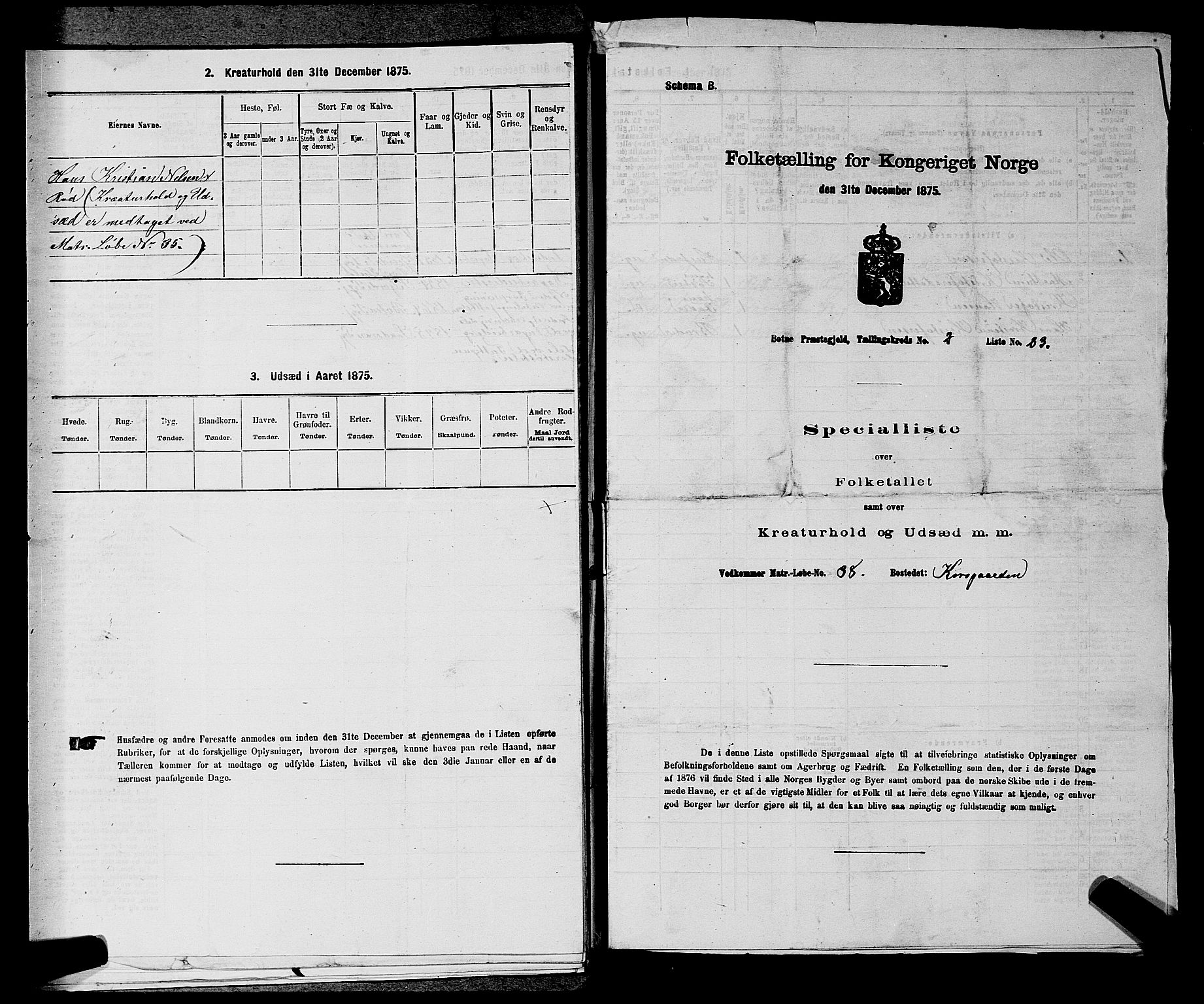 SAKO, 1875 census for 0715P Botne, 1875, p. 204