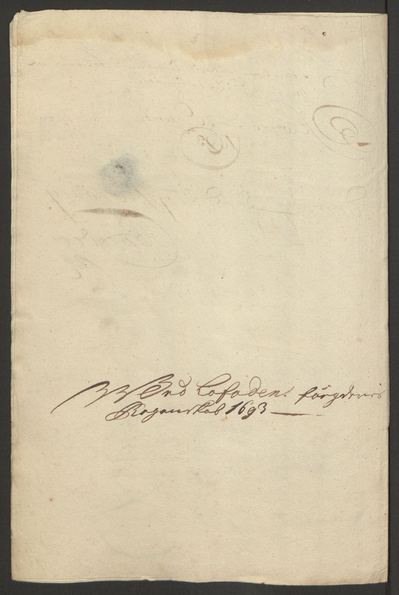 Rentekammeret inntil 1814, Reviderte regnskaper, Fogderegnskap, RA/EA-4092/R67/L4675: Fogderegnskap Vesterålen, Andenes og Lofoten, 1691-1693, p. 283