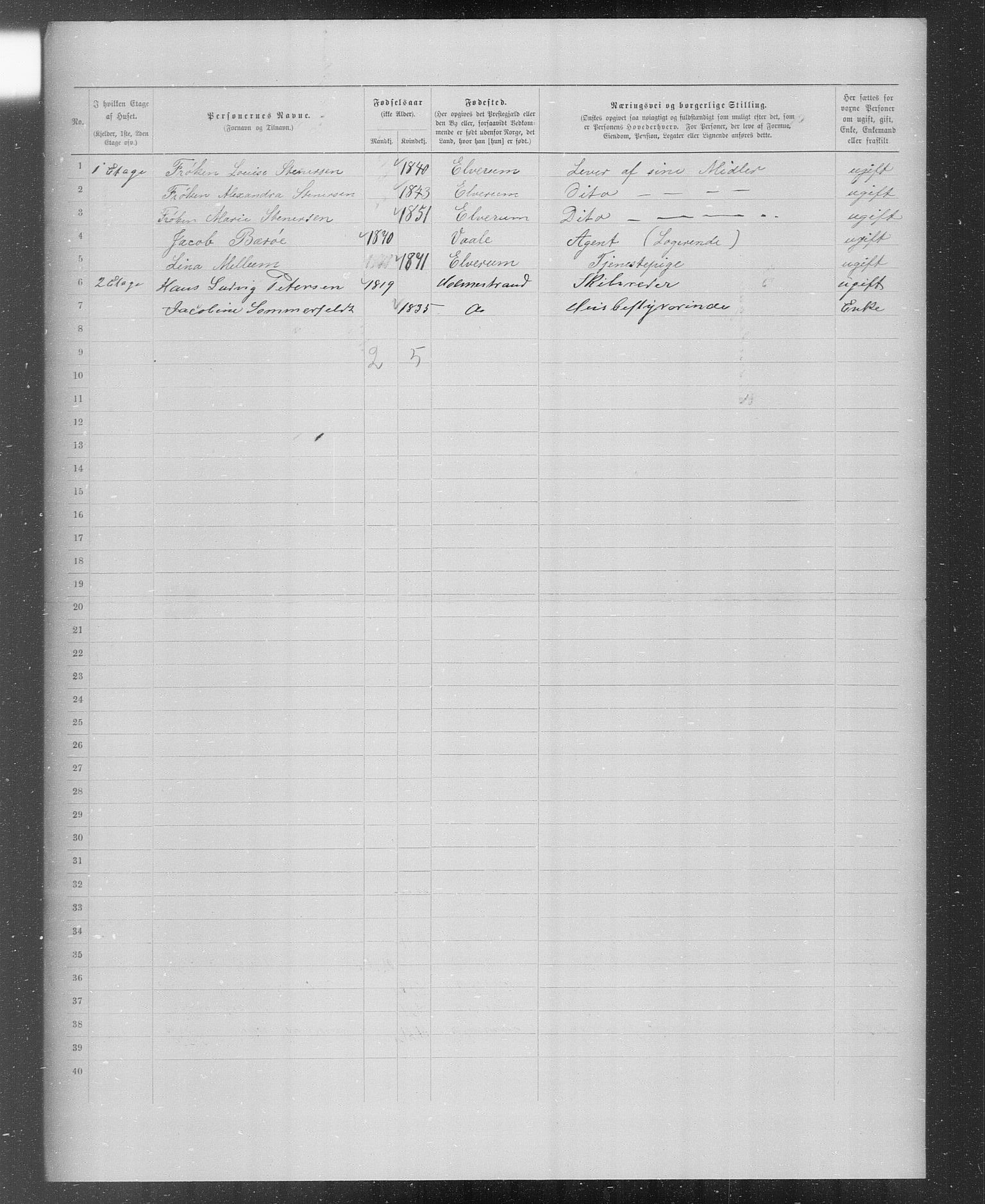 OBA, Municipal Census 1899 for Kristiania, 1899, p. 2638