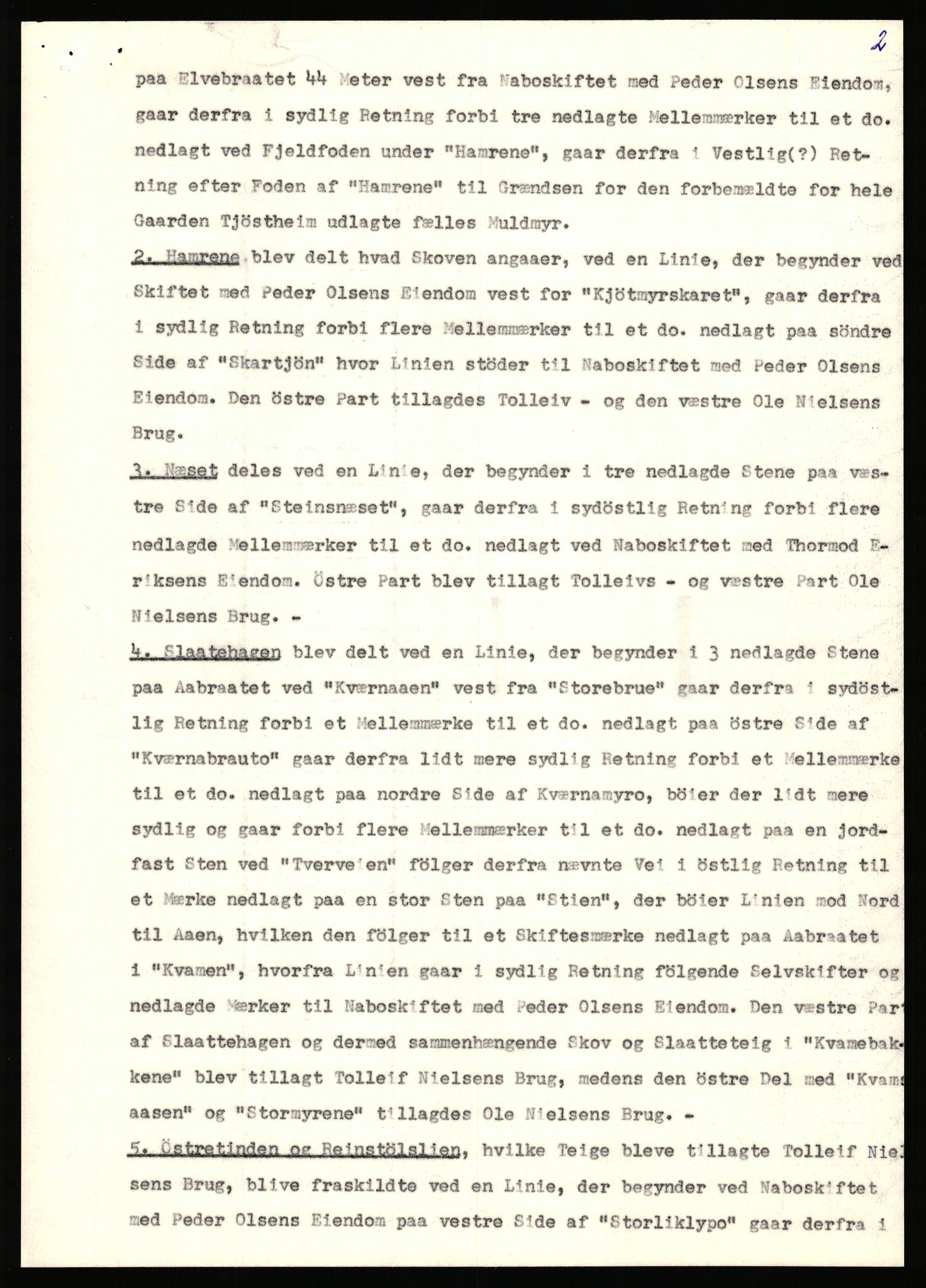 Statsarkivet i Stavanger, AV/SAST-A-101971/03/Y/Yj/L0087: Avskrifter sortert etter gårdsnavn: Tjemsland nordre - Todhammer, 1750-1930, p. 333