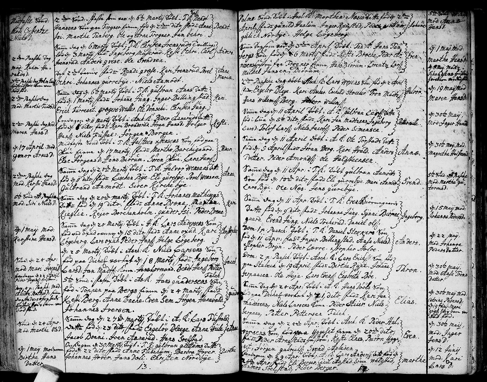 Asker prestekontor Kirkebøker, SAO/A-10256a/F/Fa/L0001: Parish register (official) no. I 1, 1726-1744, p. 36