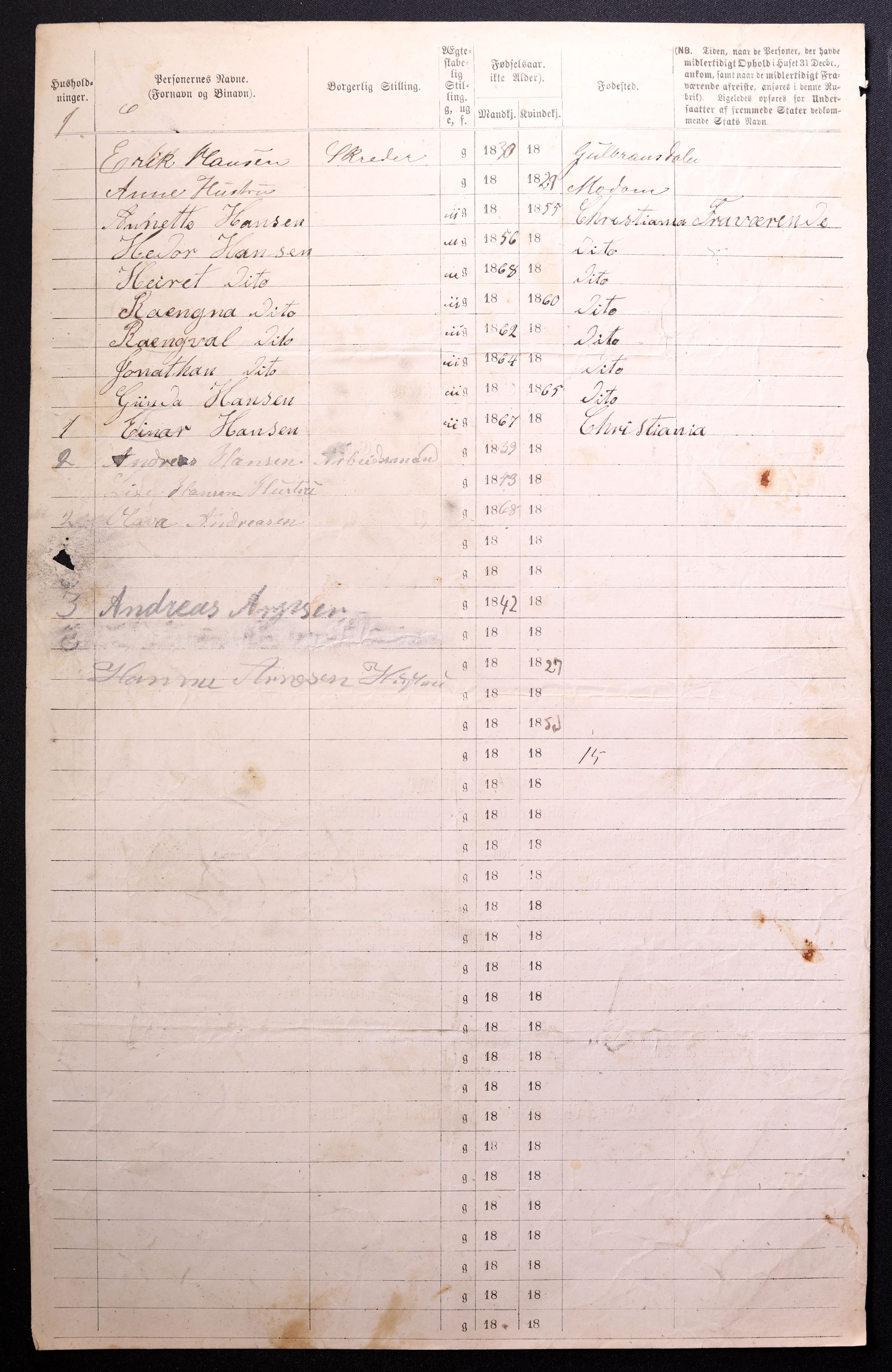 RA, 1870 census for 0301 Kristiania, 1870, p. 4084