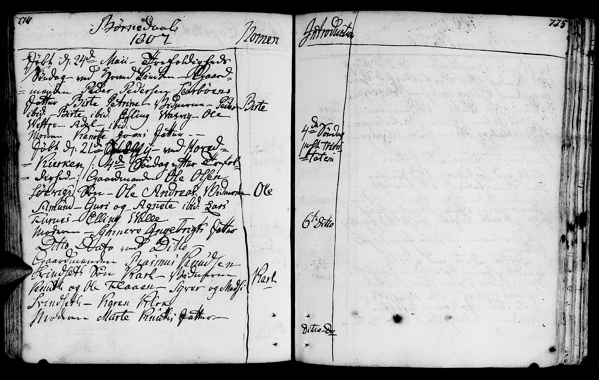 Ministerialprotokoller, klokkerbøker og fødselsregistre - Møre og Romsdal, AV/SAT-A-1454/522/L0308: Parish register (official) no. 522A03, 1773-1809, p. 774-775