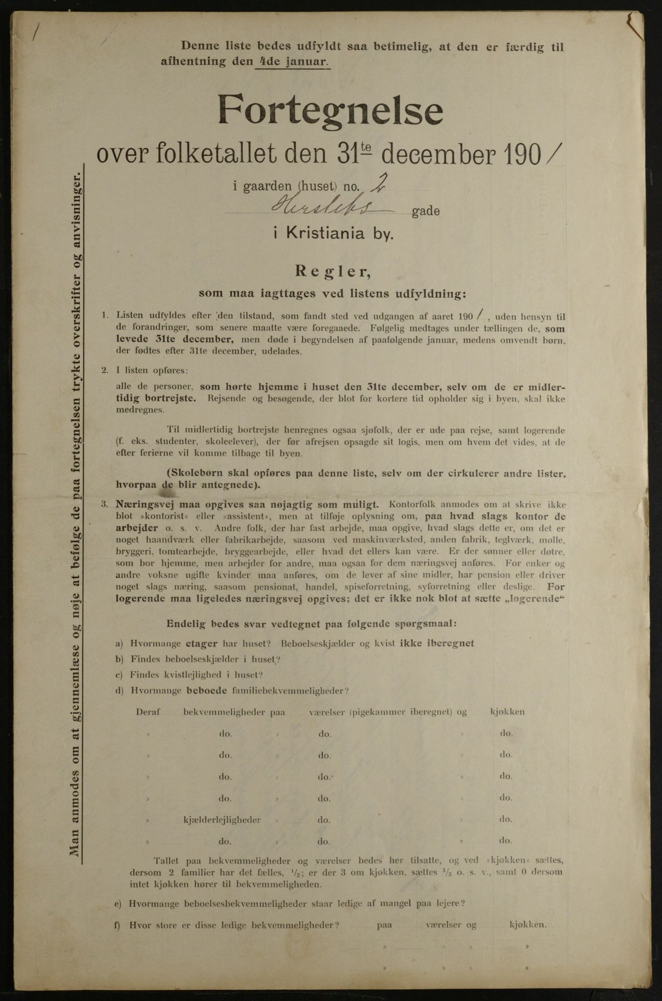 OBA, Municipal Census 1901 for Kristiania, 1901, p. 6188