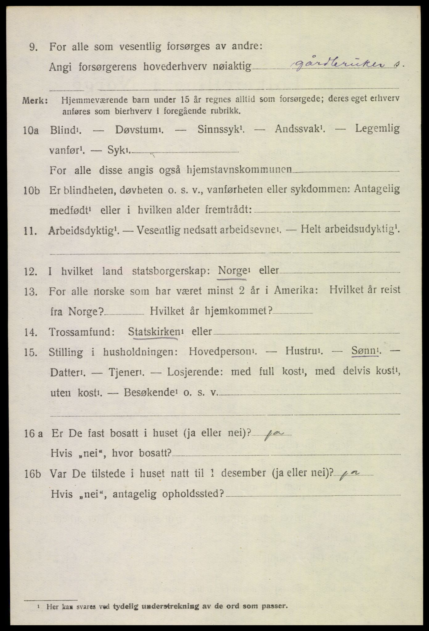 SAH, 1920 census for Brandbu, 1920, p. 3082