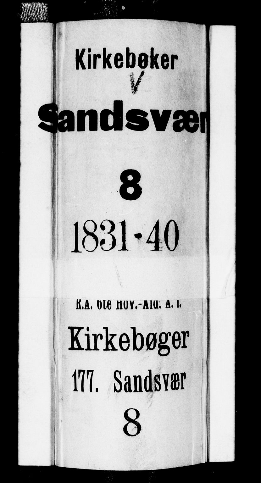 Sandsvær kirkebøker, SAKO/A-244/G/Gd/L0001: Parish register (copy) no. IV 1, 1832-1840