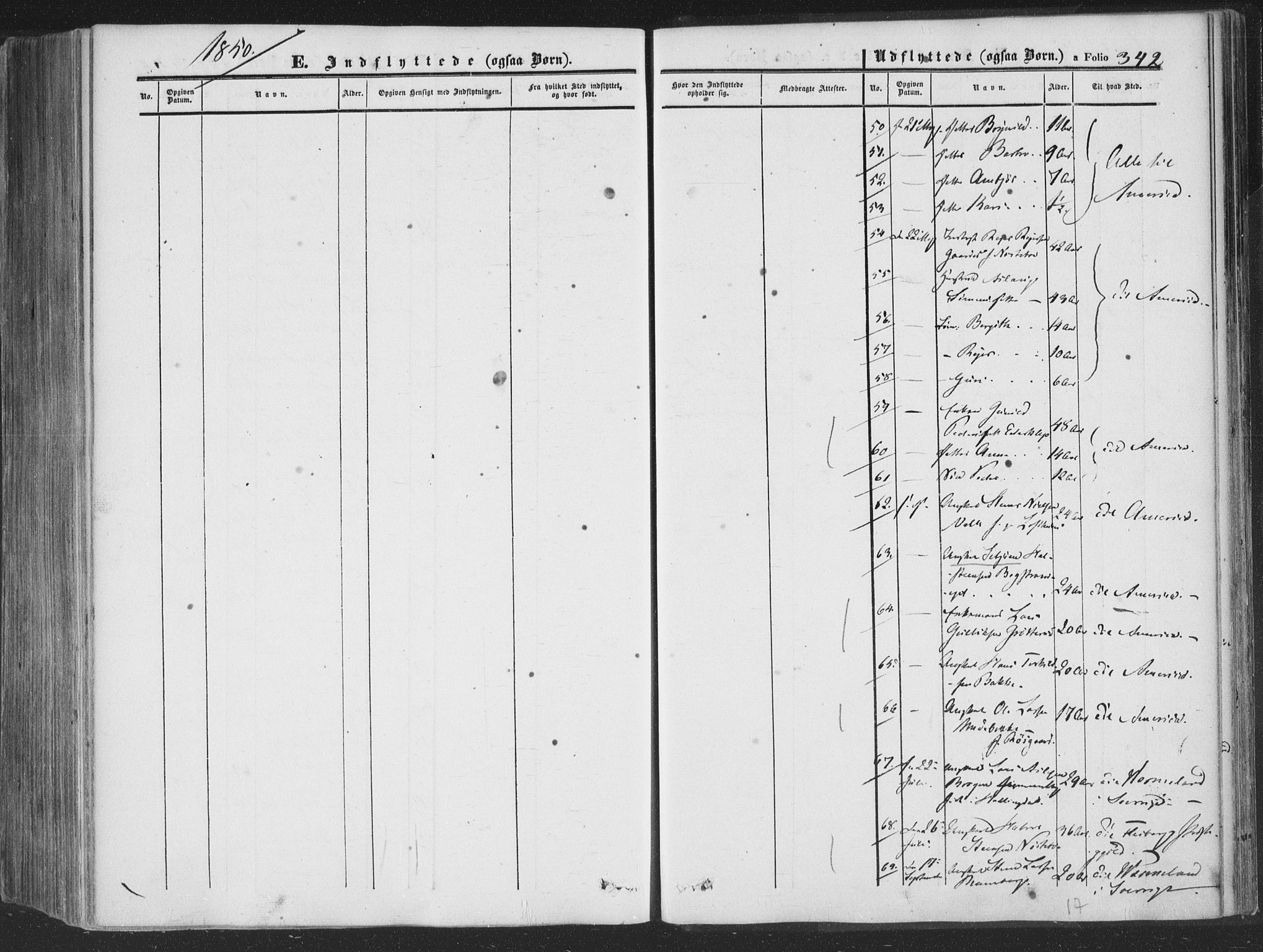 Rollag kirkebøker, SAKO/A-240/F/Fa/L0008: Parish register (official) no. I 8, 1847-1860, p. 342