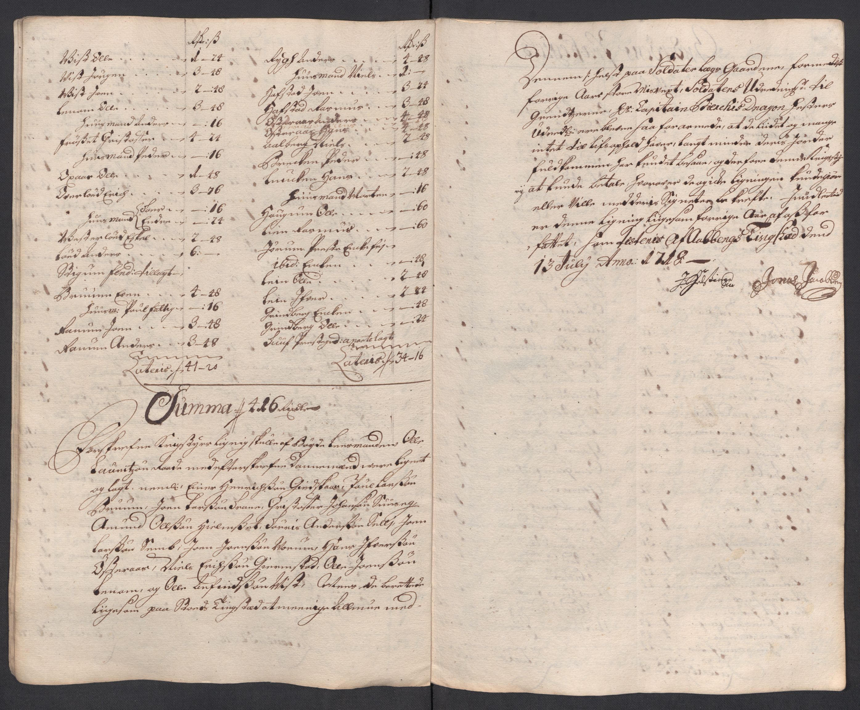 Rentekammeret inntil 1814, Reviderte regnskaper, Fogderegnskap, AV/RA-EA-4092/R63/L4326: Fogderegnskap Inderøy, 1718, p. 160