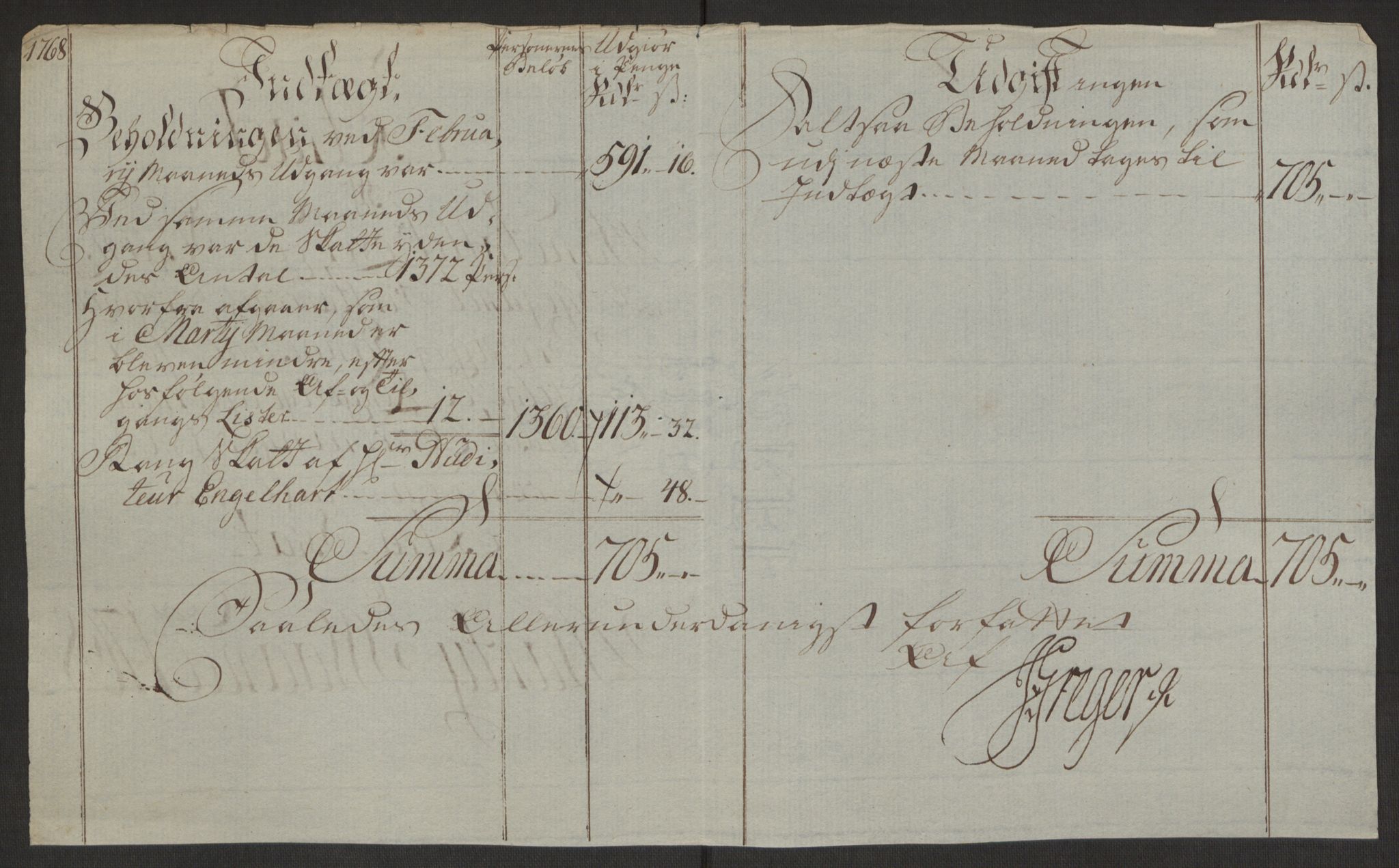 Rentekammeret inntil 1814, Reviderte regnskaper, Byregnskaper, AV/RA-EA-4066/R/Rj/L0198/0001: [J4] Kontribusjonsregnskap / Ekstraskatt, 1762-1768, p. 485