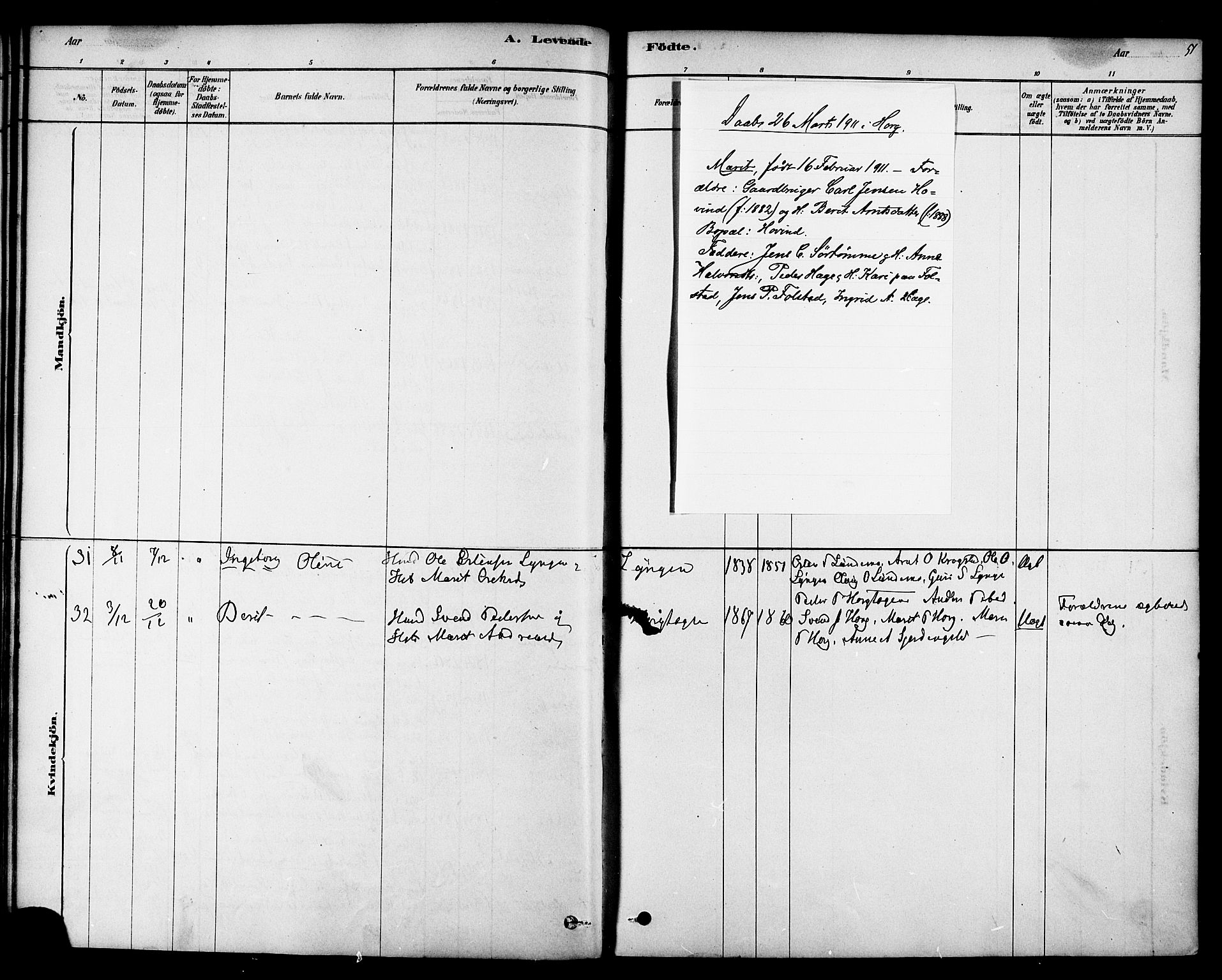 Ministerialprotokoller, klokkerbøker og fødselsregistre - Sør-Trøndelag, SAT/A-1456/692/L1105: Parish register (official) no. 692A05, 1878-1890, p. 51