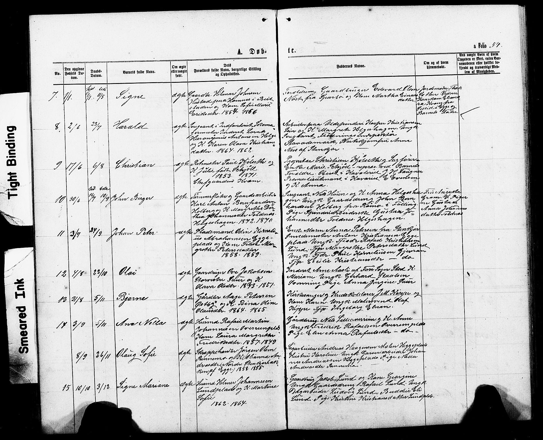 Ministerialprotokoller, klokkerbøker og fødselsregistre - Nord-Trøndelag, AV/SAT-A-1458/740/L0380: Parish register (copy) no. 740C01, 1868-1902, p. 54