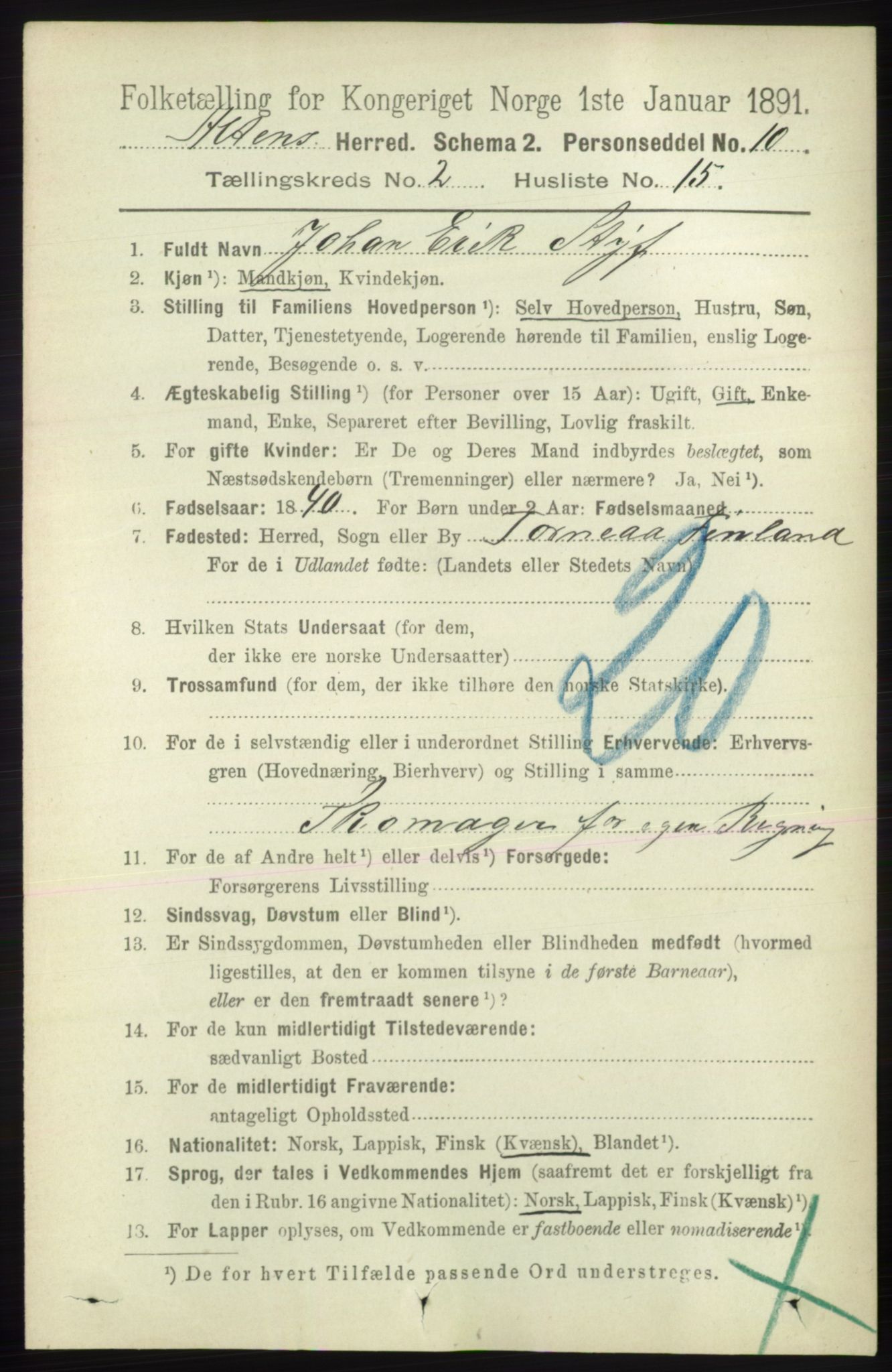 RA, 1891 census for 2012 Alta, 1891, p. 532