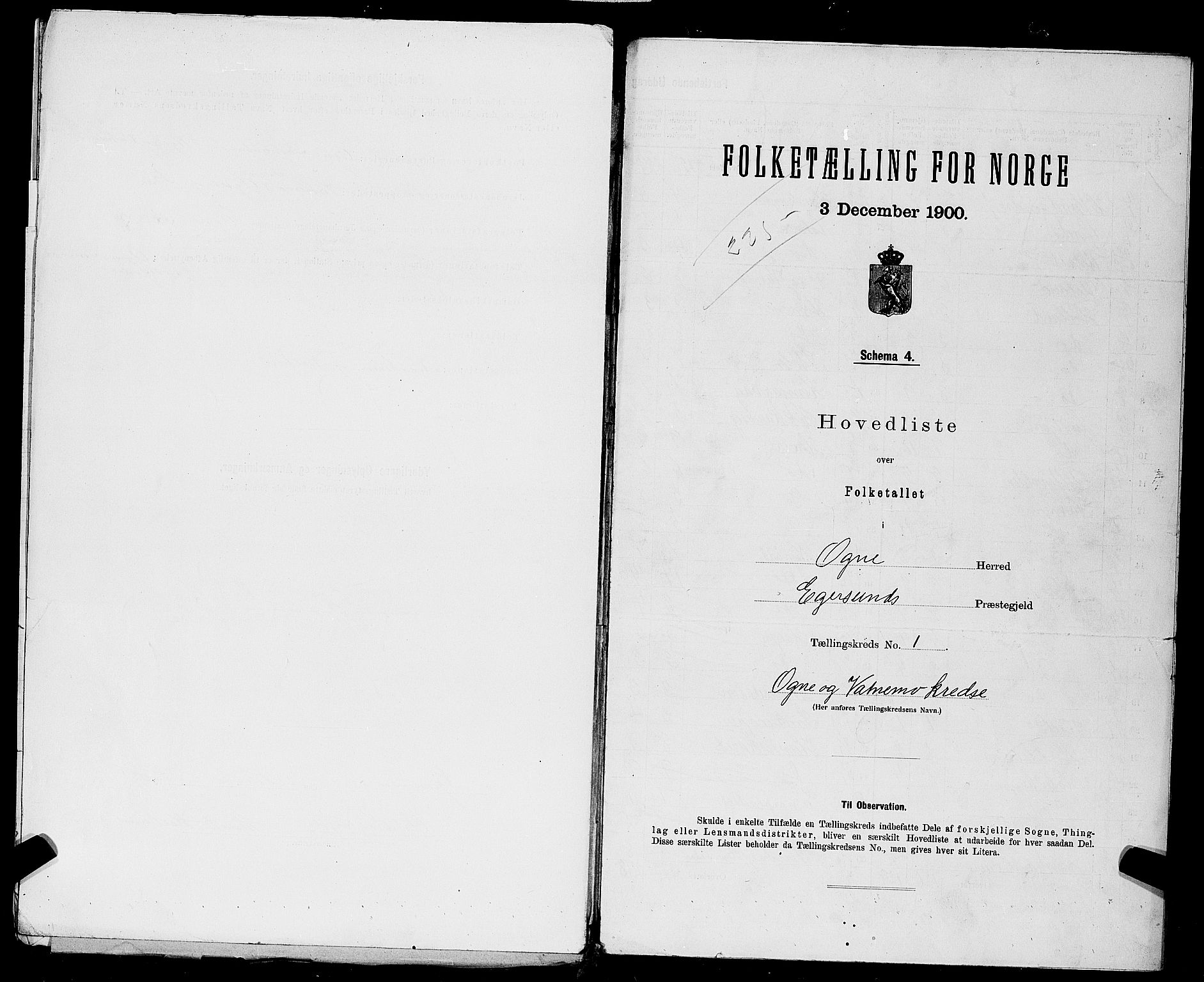 SAST, 1900 census for Ogna, 1900, p. 8