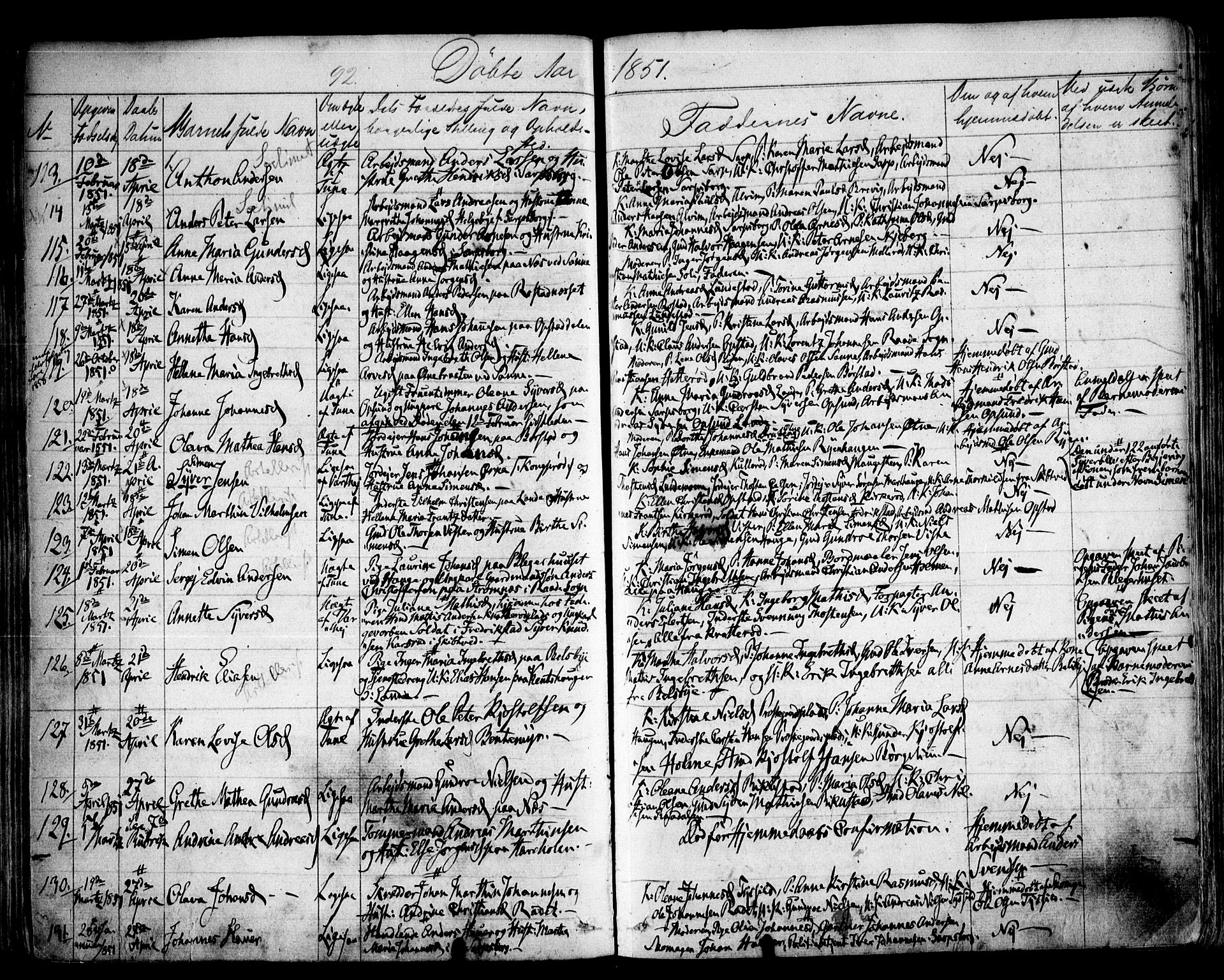 Tune prestekontor Kirkebøker, AV/SAO-A-2007/F/Fa/L0010a: Parish register (official) no. 10A, 1847-1852, p. 92