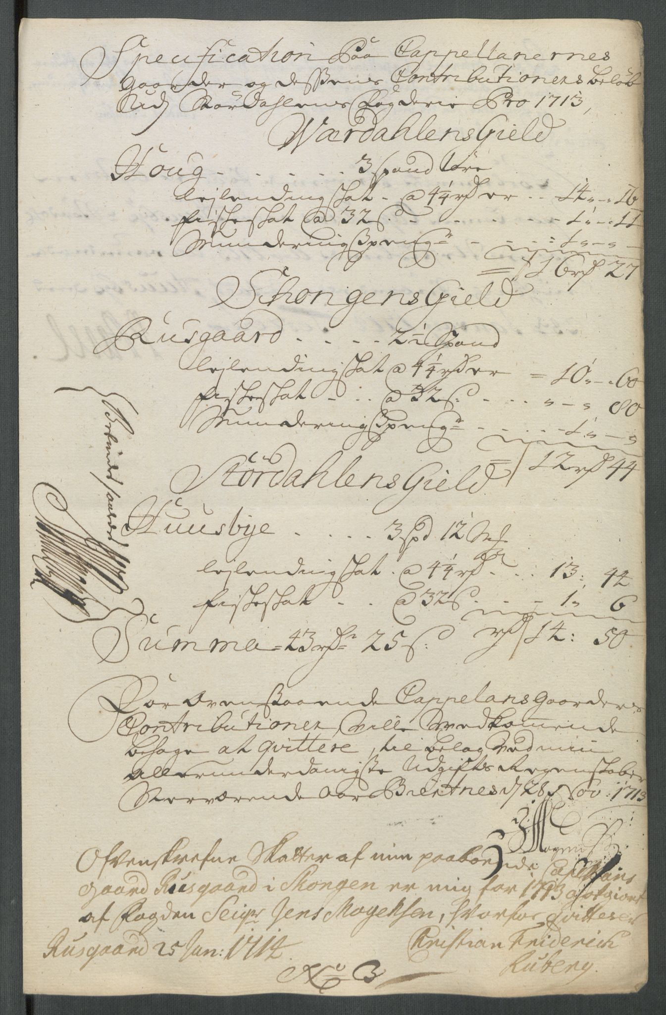 Rentekammeret inntil 1814, Reviderte regnskaper, Fogderegnskap, RA/EA-4092/R62/L4203: Fogderegnskap Stjørdal og Verdal, 1713, p. 256