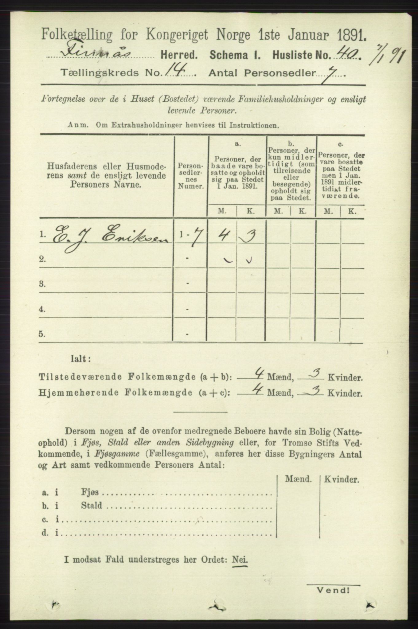 RA, 1891 census for 1218 Finnås, 1891, p. 5701