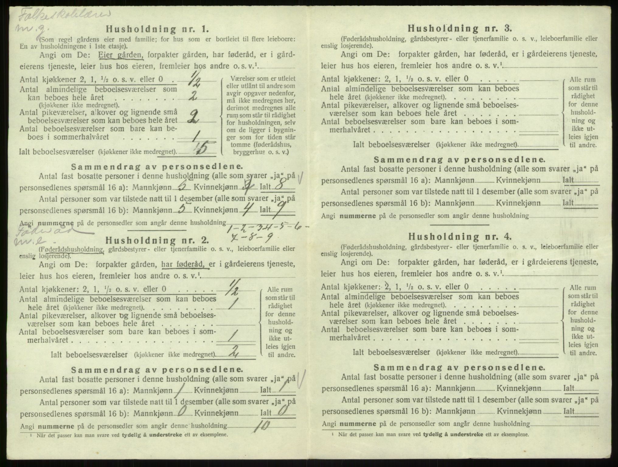 SAB, 1920 census for Hosanger, 1920, p. 822