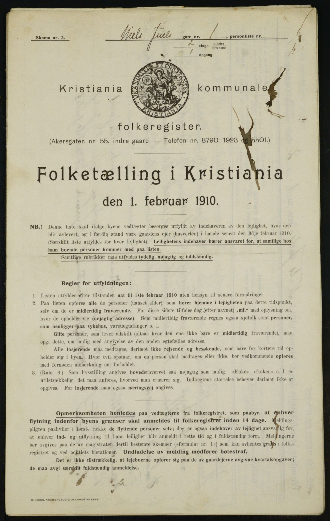 OBA, Municipal Census 1910 for Kristiania, 1910, p. 67769