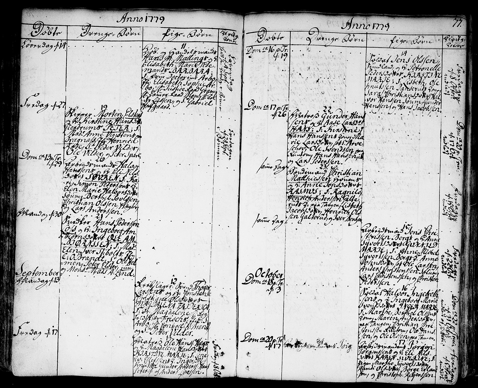 Strømsø kirkebøker, AV/SAKO-A-246/F/Fa/L0009: Parish register (official) no. I 9, 1752-1791, p. 77