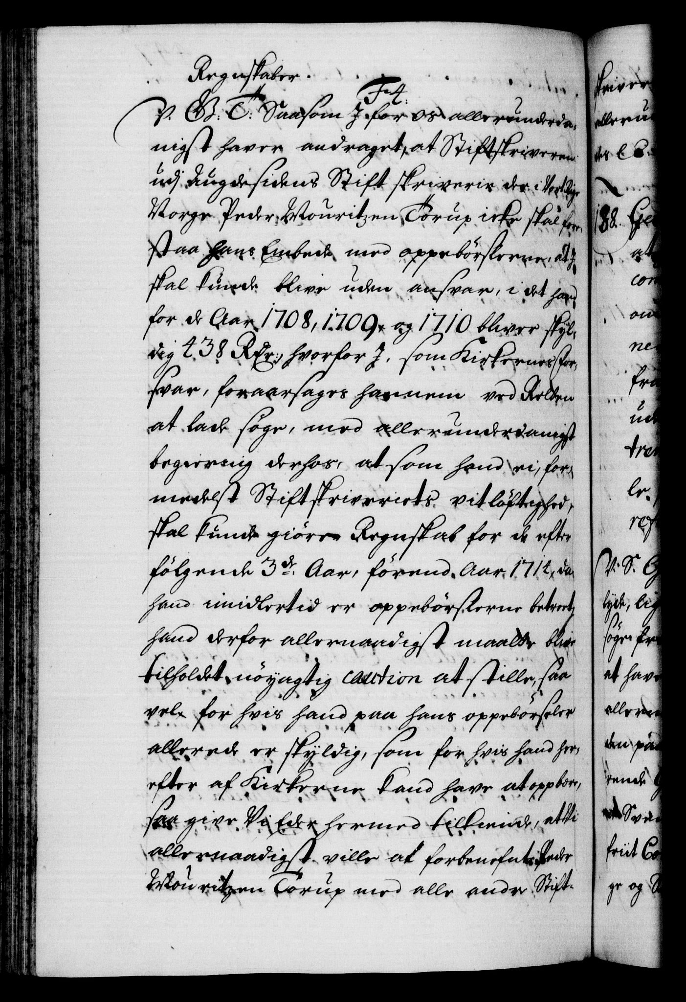 Danske Kanselli 1572-1799, AV/RA-EA-3023/F/Fc/Fca/Fcab/L0019: Norske tegnelser, 1710-1714, p. 447b