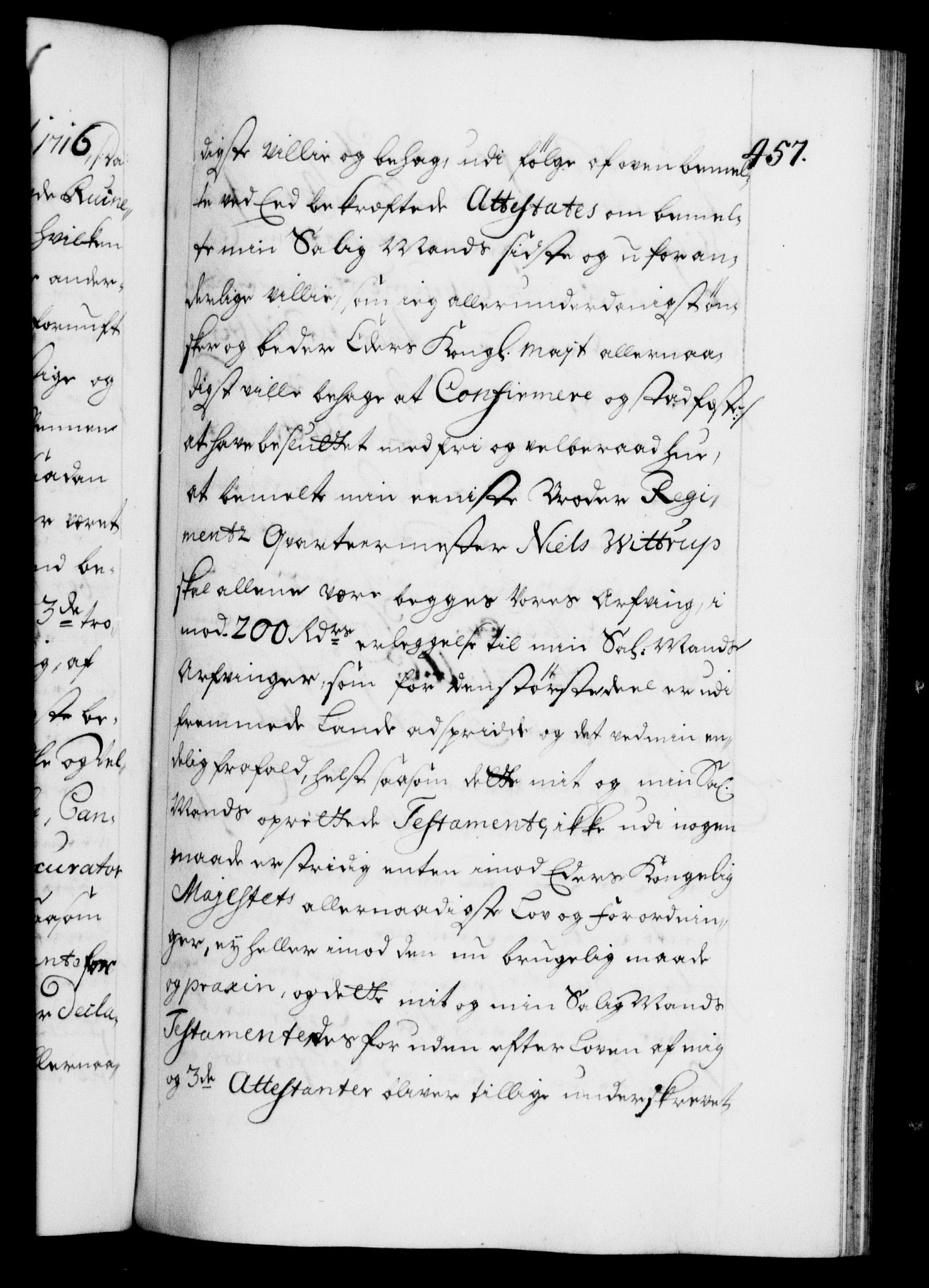 Danske Kanselli 1572-1799, AV/RA-EA-3023/F/Fc/Fca/Fcaa/L0023: Norske registre, 1720-1722, p. 457a