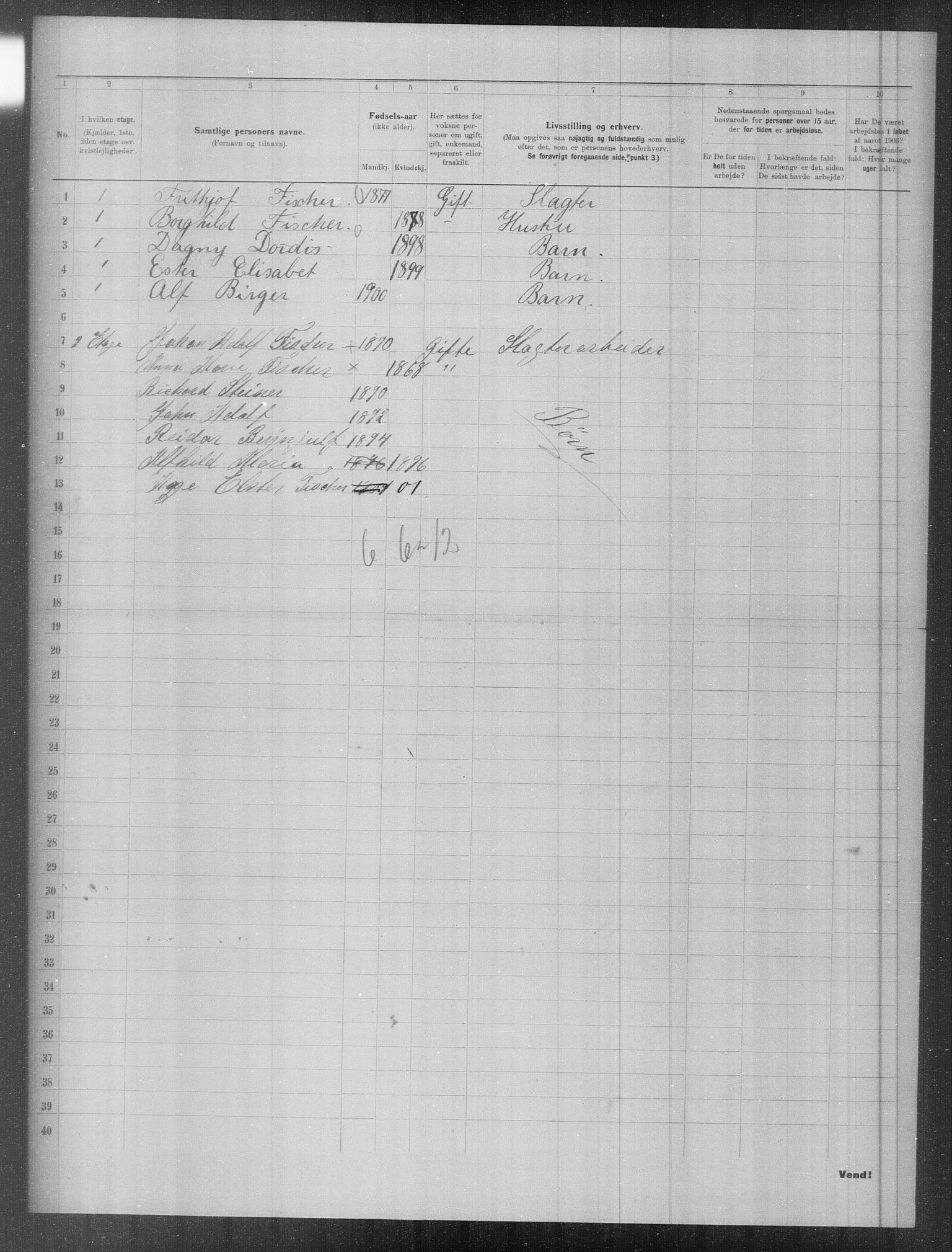 OBA, Municipal Census 1903 for Kristiania, 1903, p. 6866