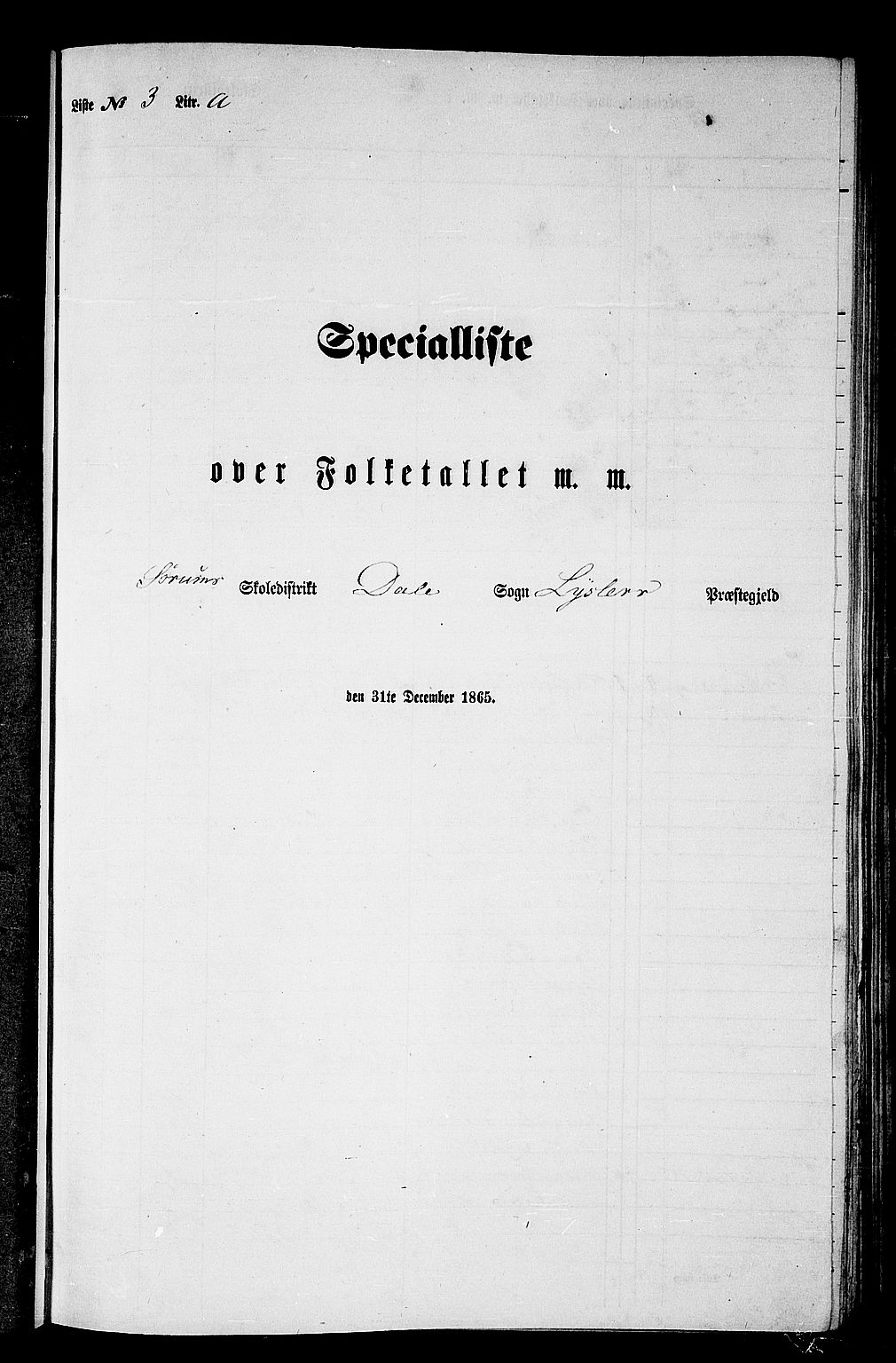 RA, 1865 census for Luster, 1865, p. 56