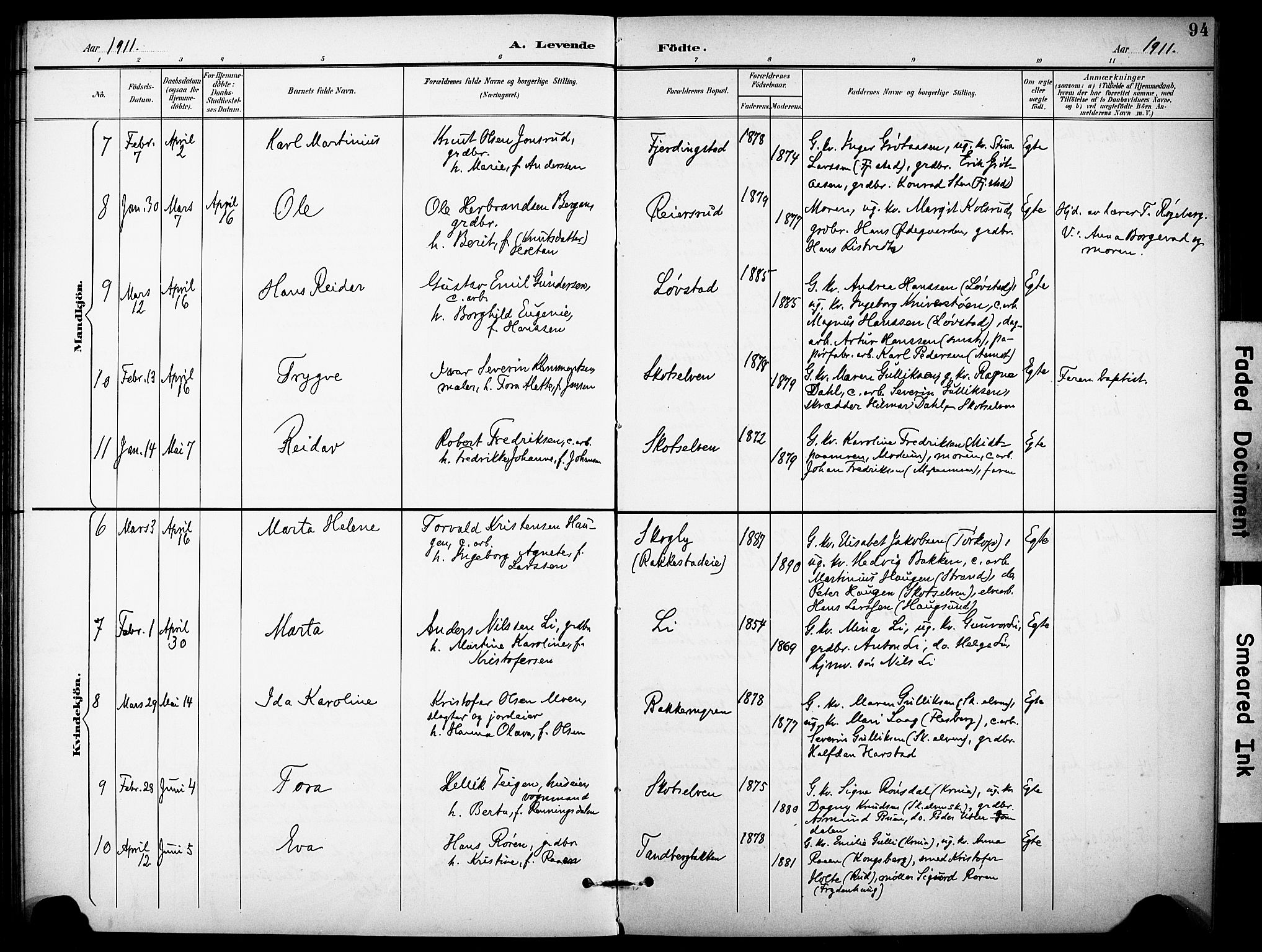 Eiker kirkebøker, AV/SAKO-A-4/F/Fc/L0003: Parish register (official) no. III 3, 1897-1981, p. 94