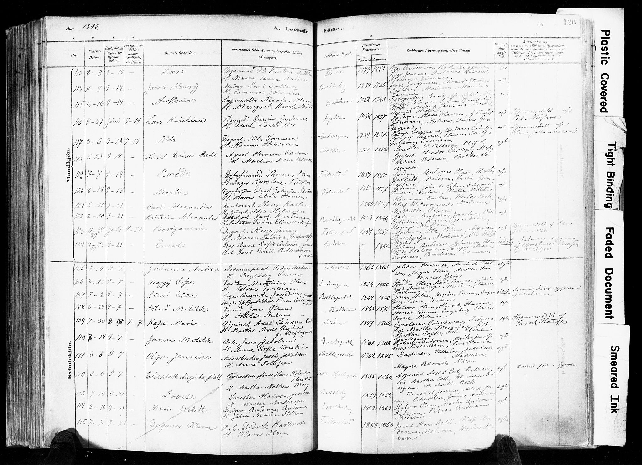 Skien kirkebøker, AV/SAKO-A-302/F/Fa/L0009: Parish register (official) no. 9, 1878-1890, p. 126