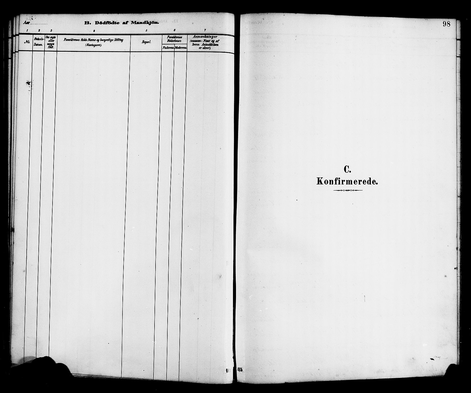 Davik sokneprestembete, SAB/A-79701/H/Haa/Haad/L0001: Parish register (official) no. D 1, 1882-1900, p. 98
