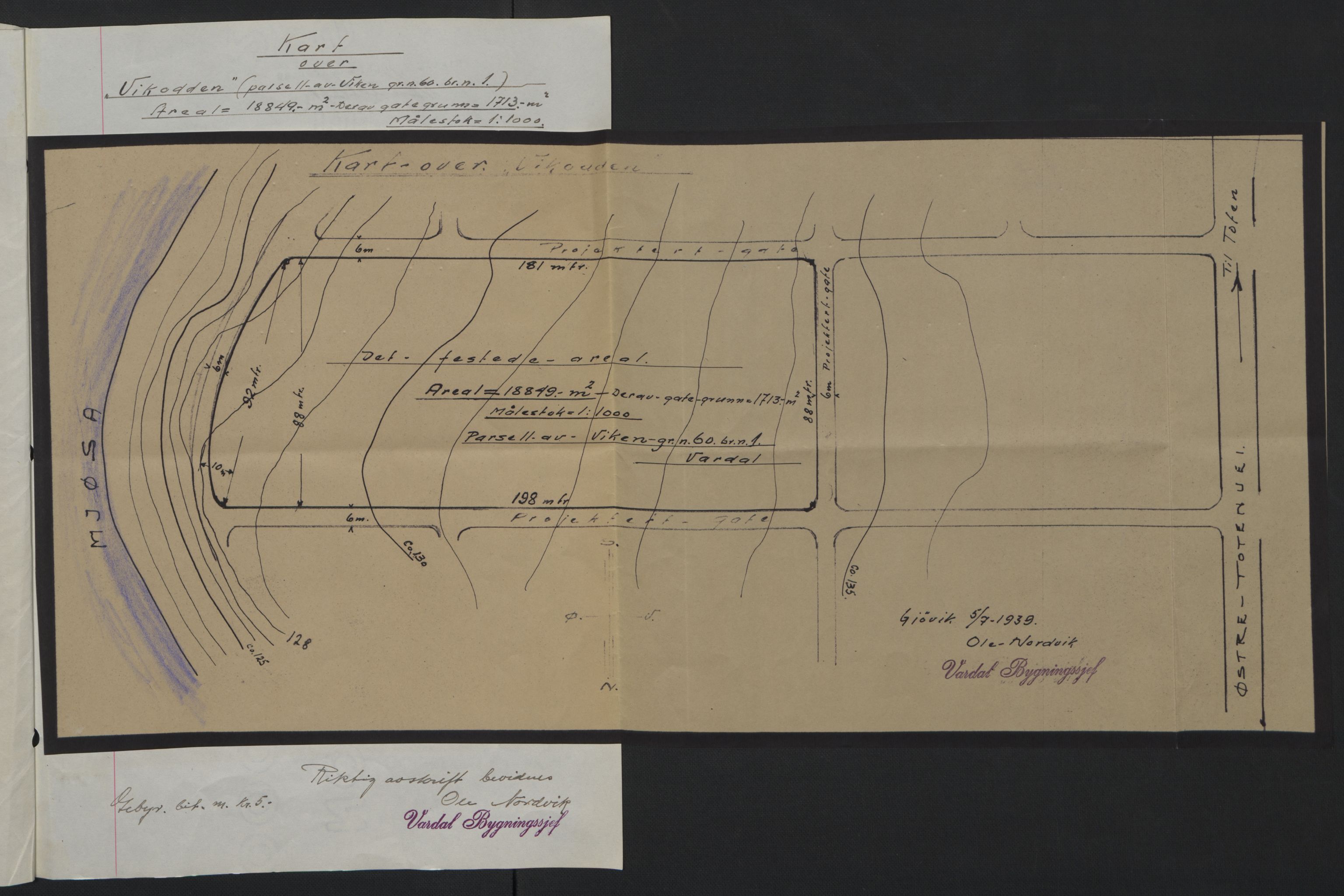 Toten tingrett, AV/SAH-TING-006/H/Hb/Hbc/L0006: Mortgage book no. Hbc-06, 1939-1939, Diary no: : 2316/1939