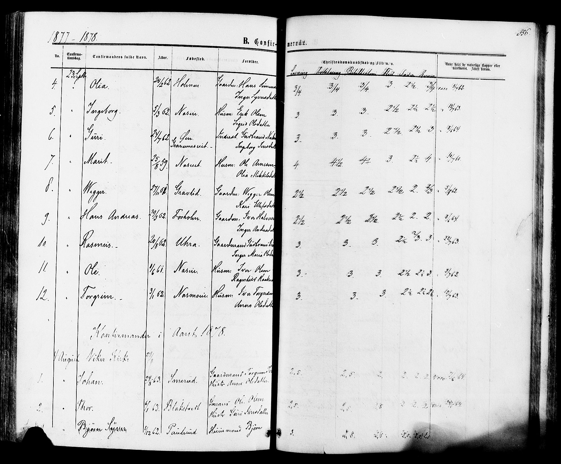 Ådal kirkebøker, SAKO/A-248/F/Fa/L0001: Parish register (official) no. I 1, 1857-1883, p. 356