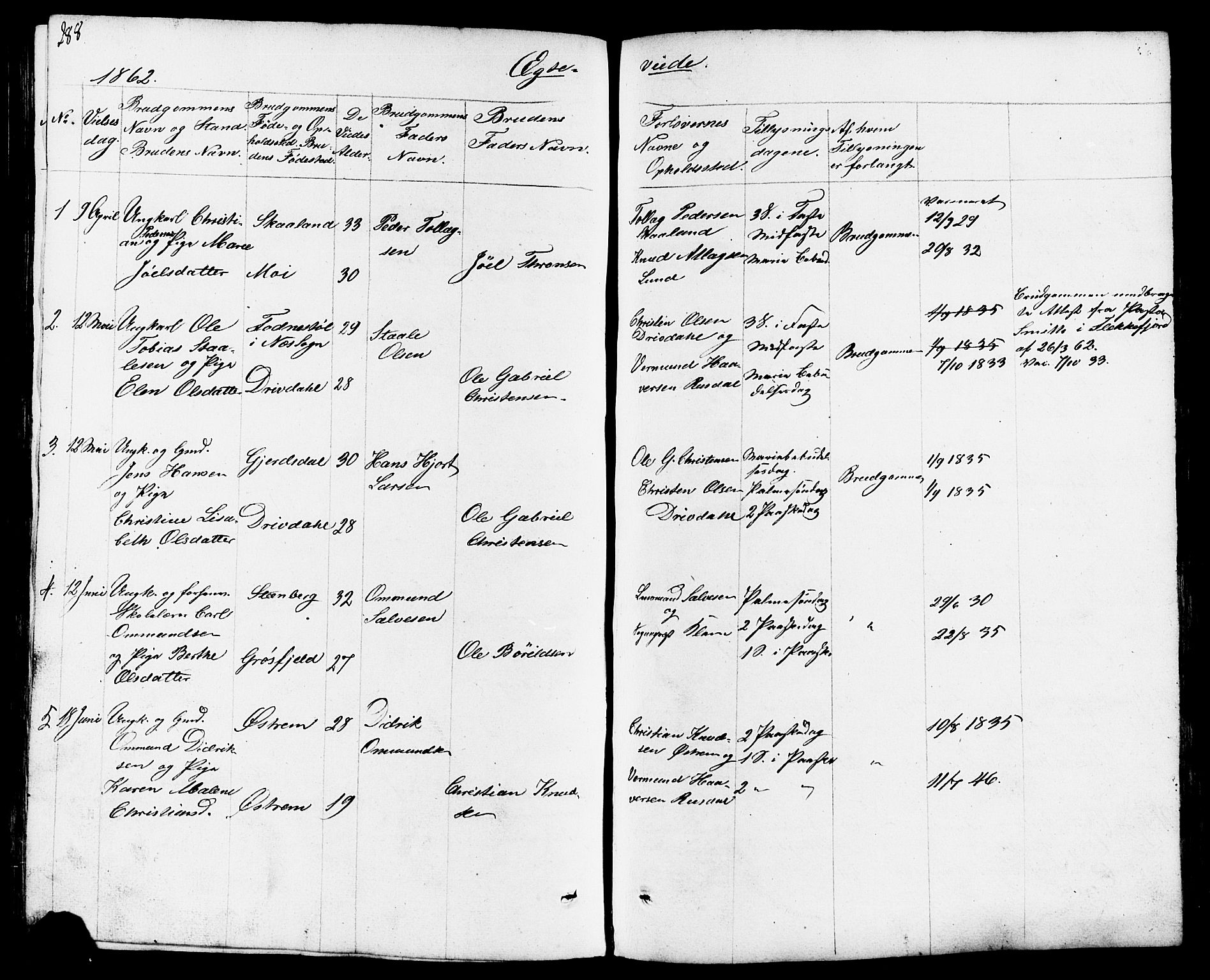 Lund sokneprestkontor, AV/SAST-A-101809/S07/L0003: Parish register (copy) no. B 3, 1848-1885, p. 288