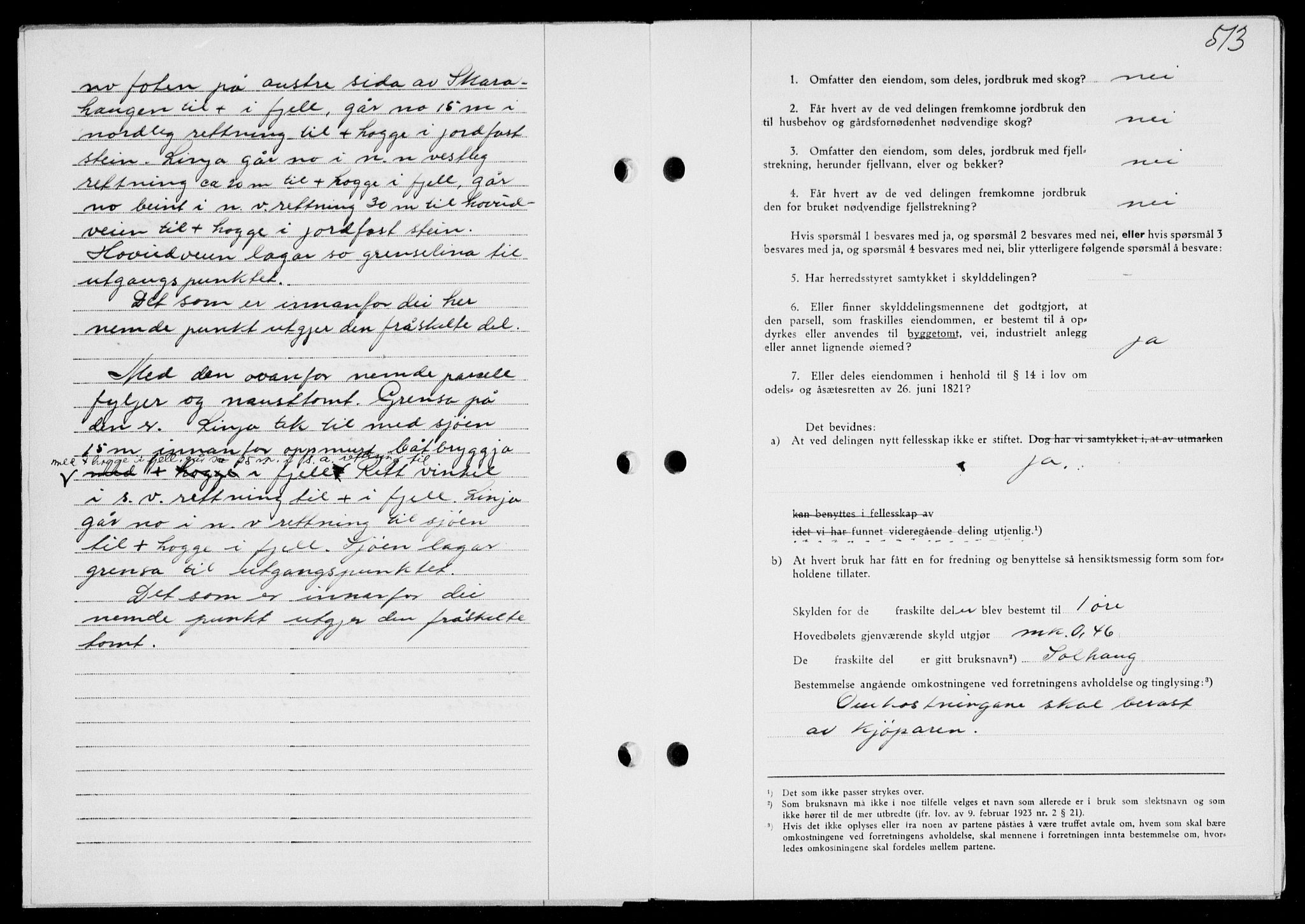 Ryfylke tingrett, SAST/A-100055/001/II/IIB/L0085: Mortgage book no. 64, 1941-1941, Diary no: : 1311/1941