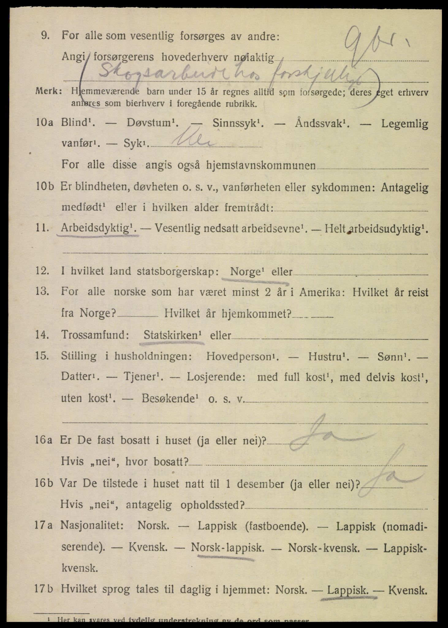 SAT, 1920 census for Hamarøy, 1920, p. 6775