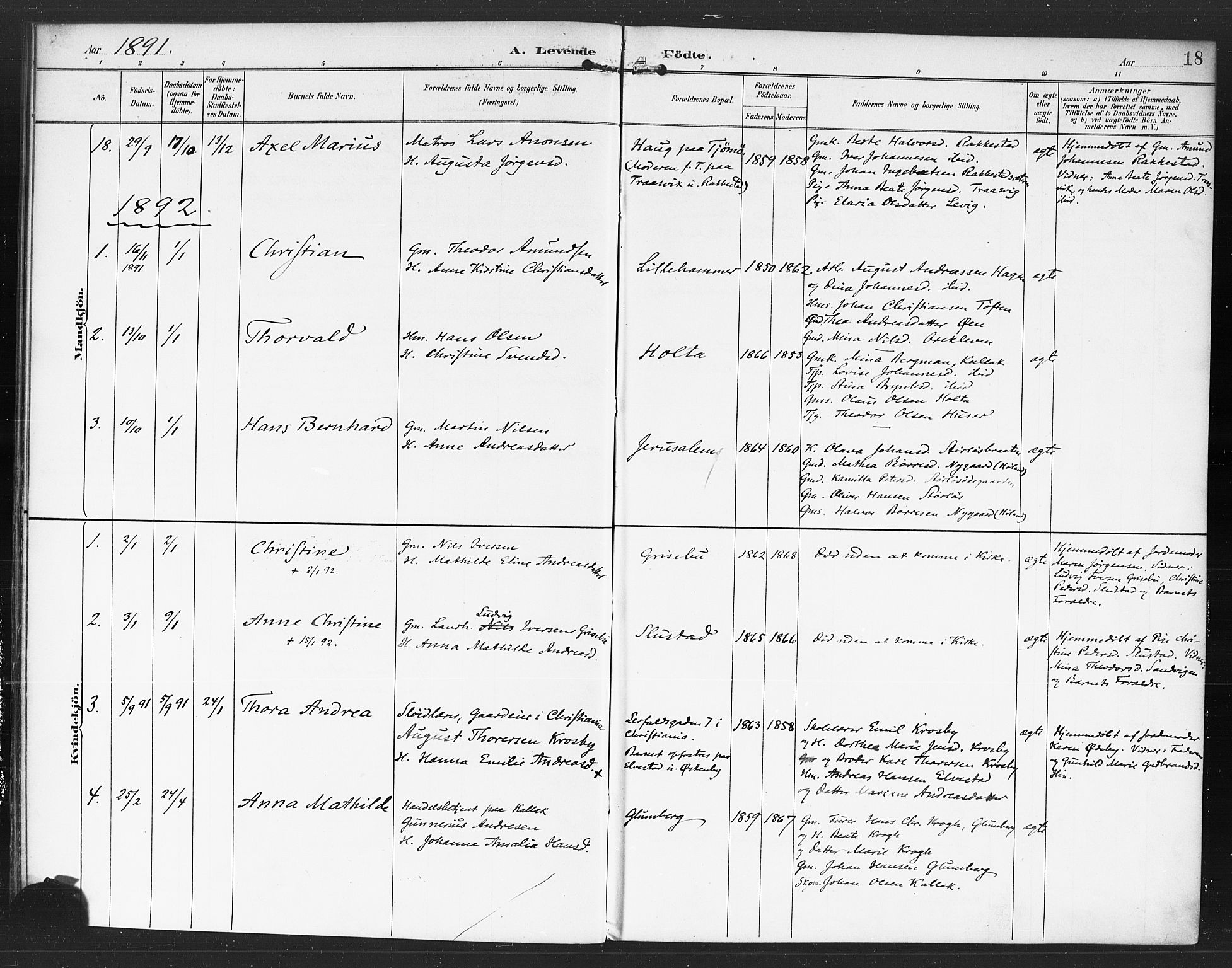 Rødenes prestekontor Kirkebøker, SAO/A-2005/F/Fa/L0010: Parish register (official) no. I 10, 1890-1900, p. 18