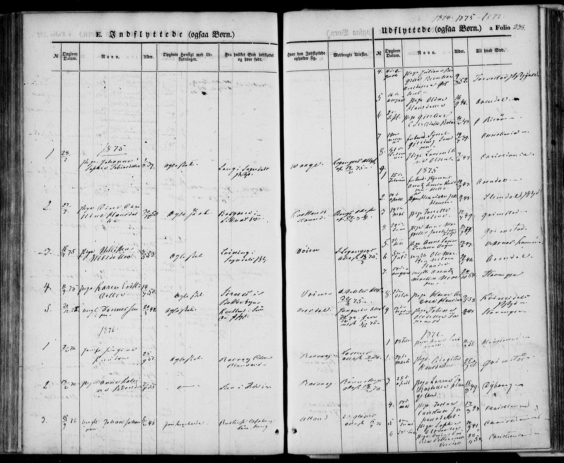 Flekkefjord sokneprestkontor, AV/SAK-1111-0012/F/Fa/Fab/L0004: Parish register (official) no. A 4, 1850-1875, p. 238