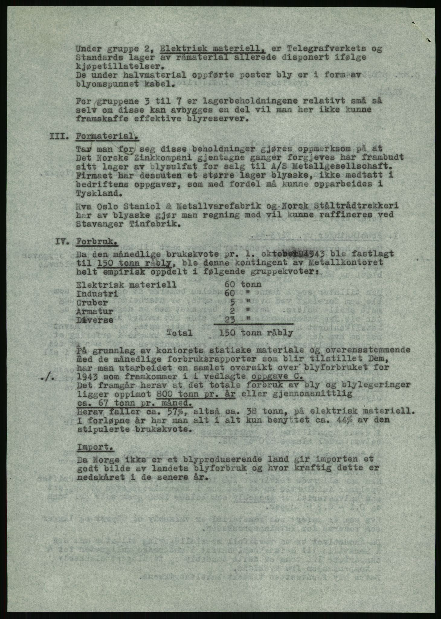 Direktoratet for industriforsyning, Sekretariatet, AV/RA-S-4153/D/Df/L0054: 9. Metallkontoret, 1940-1945, p. 1568