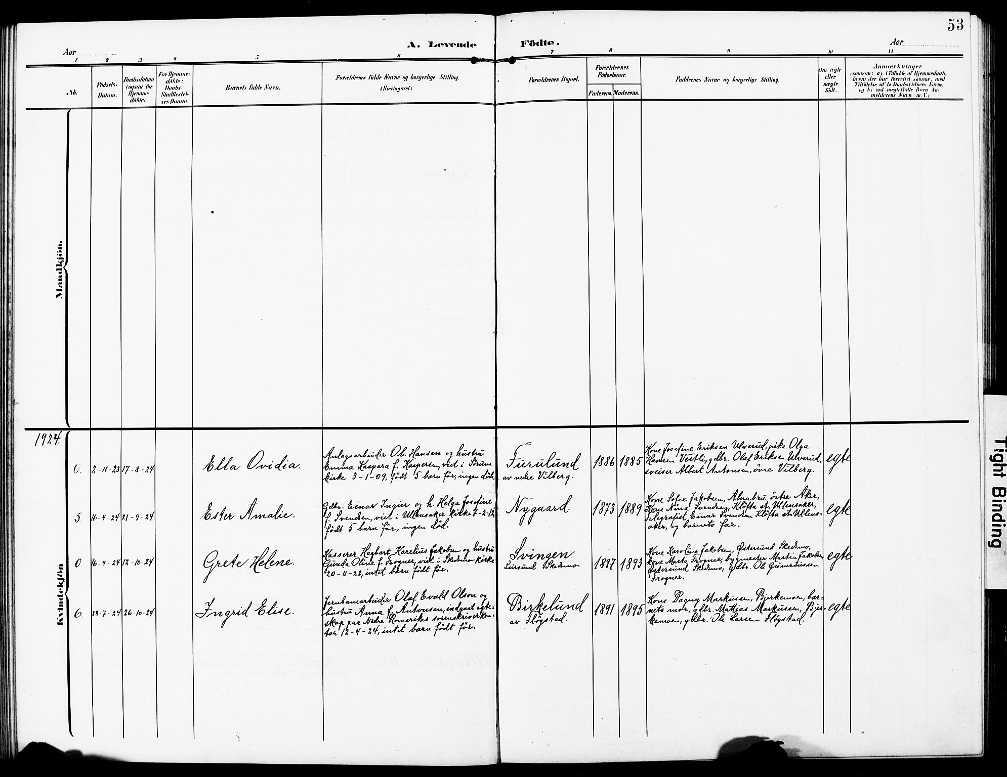 Sørum prestekontor Kirkebøker, AV/SAO-A-10303/G/Gb/L0001: Parish register (copy) no. II 1, 1907-1929, p. 53