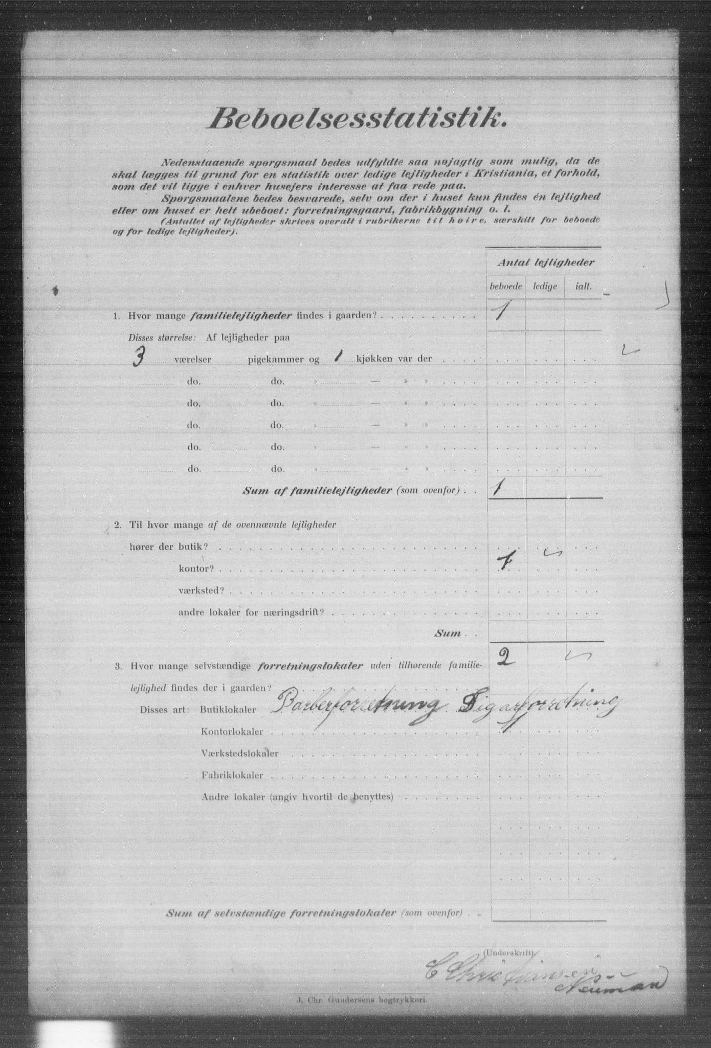 OBA, Municipal Census 1903 for Kristiania, 1903, p. 4205